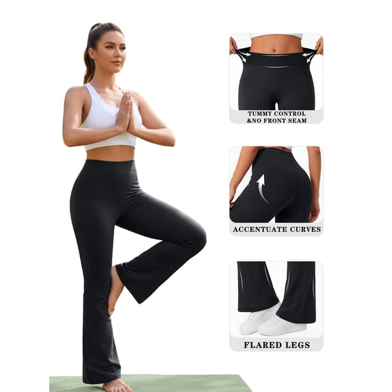Lovin YOGA Womens Flare Yoga Pants High Waisted Bootcut Leggings No Front Seam Buttery Soft Leggings for Workout Gym Casual
