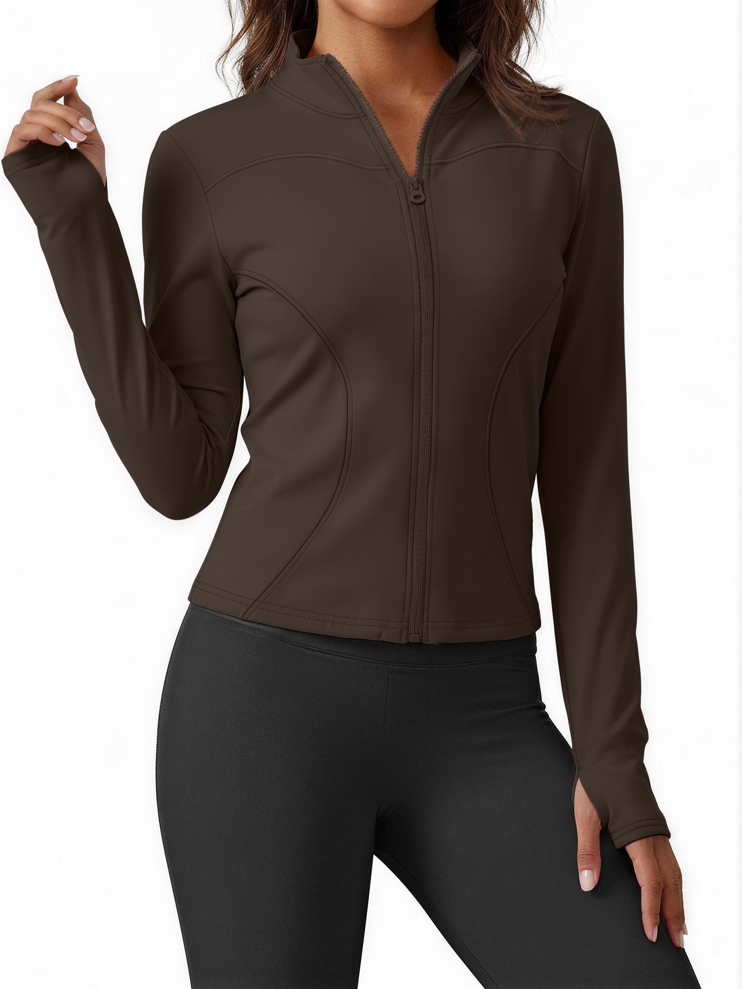 Rosvigor Women’s UPF 50+ Lightweight Athletic Jacket – Full Zip Sun Protection Long Sleeve Hiking Shirt with Thumb Holes