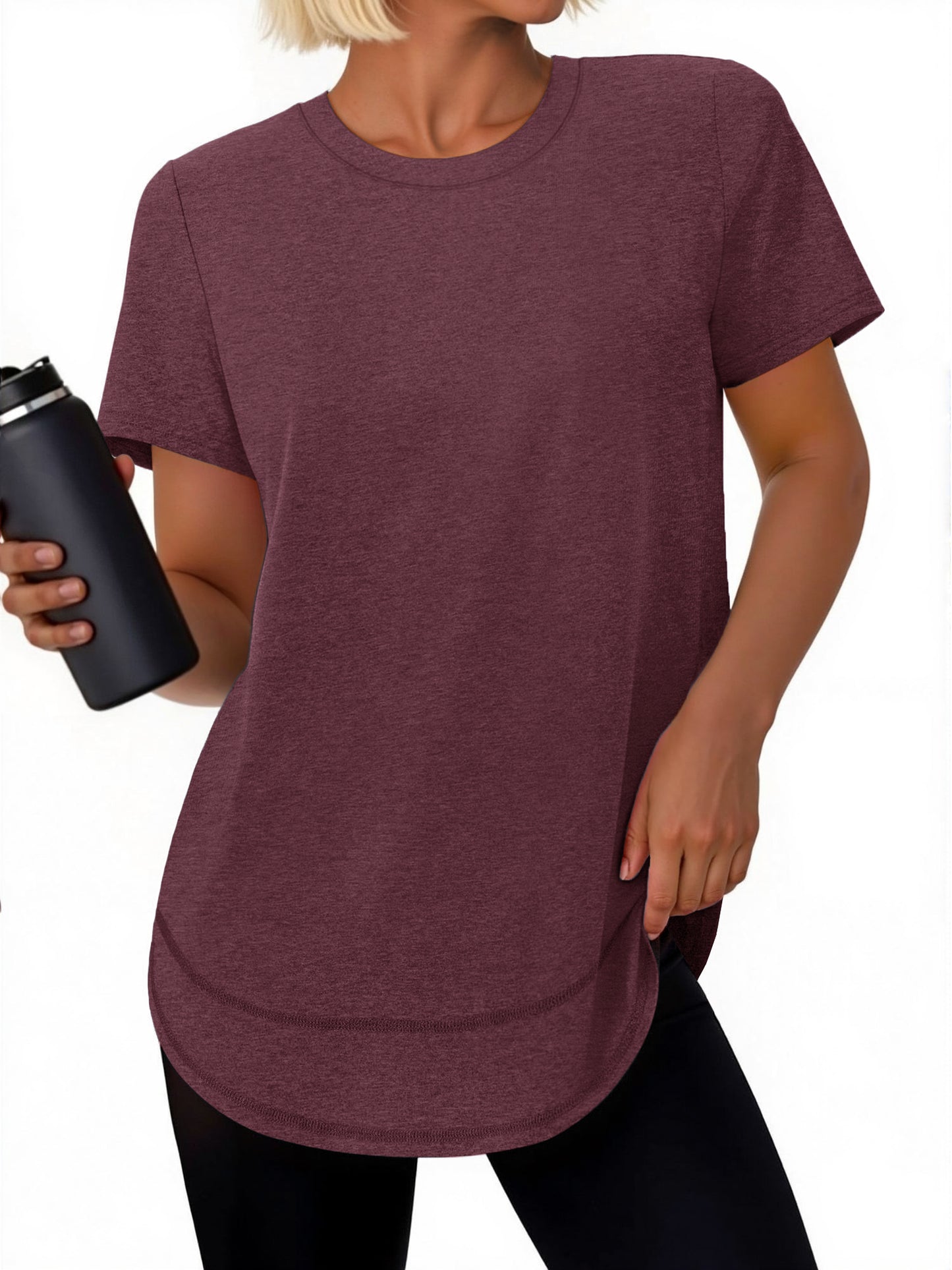 Rosvigor Womens Workout Tops Short Sleeve Tee Shirts Quick Dry Athletic Shirts Women Loose Gym Running Tops