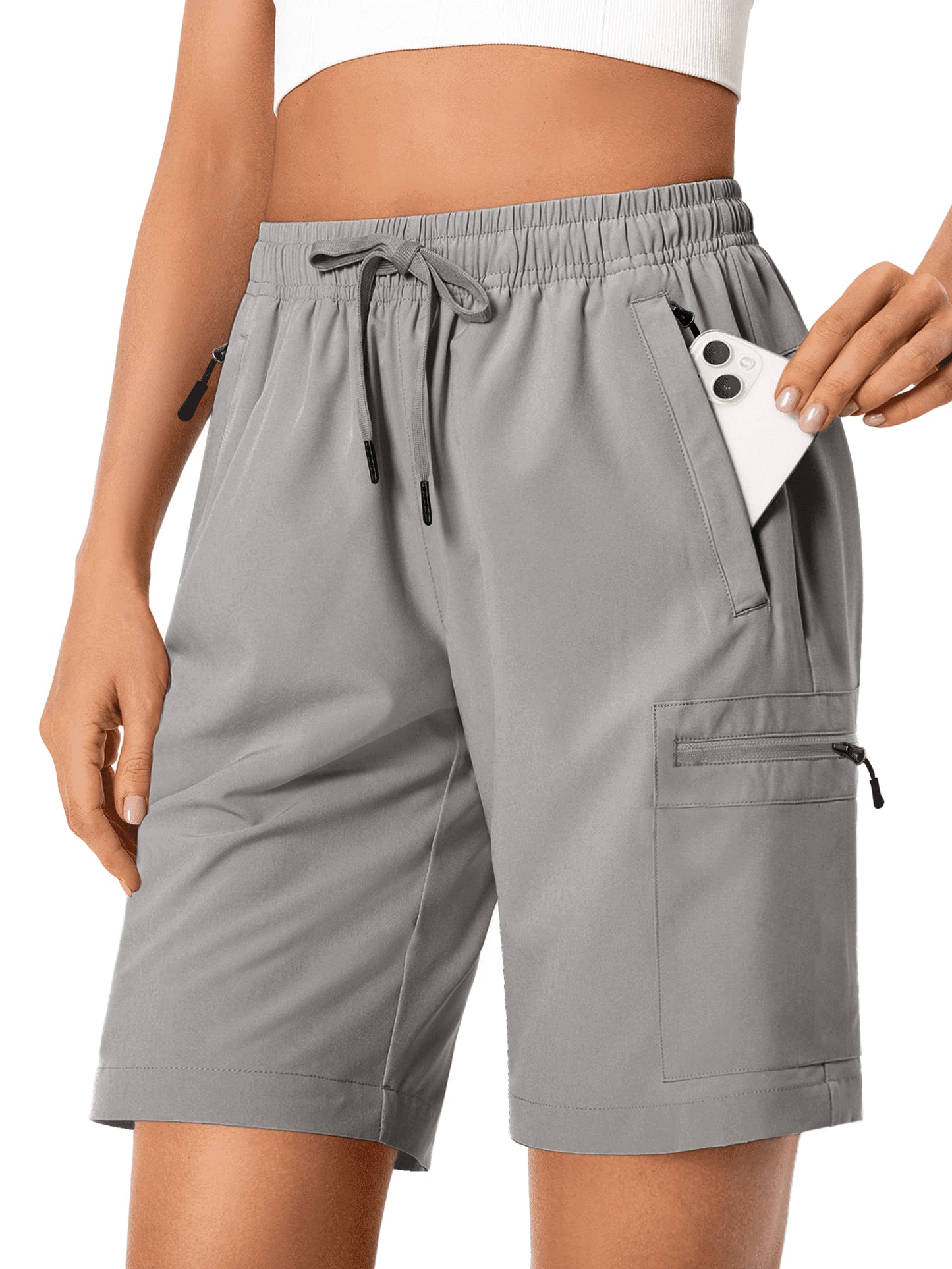 Rosvigor Womens Hiking Cargo Shorts Quick Dry Athletic Shorts for Women Golf Casual Summer Shorts with Pockets