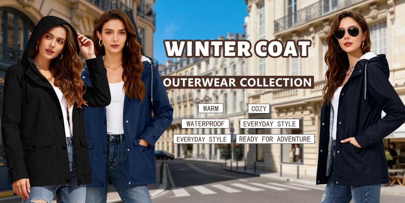 Rosvigor Womens Sherpa Coats Winter Warm Jackets Parkas Coats with Hood