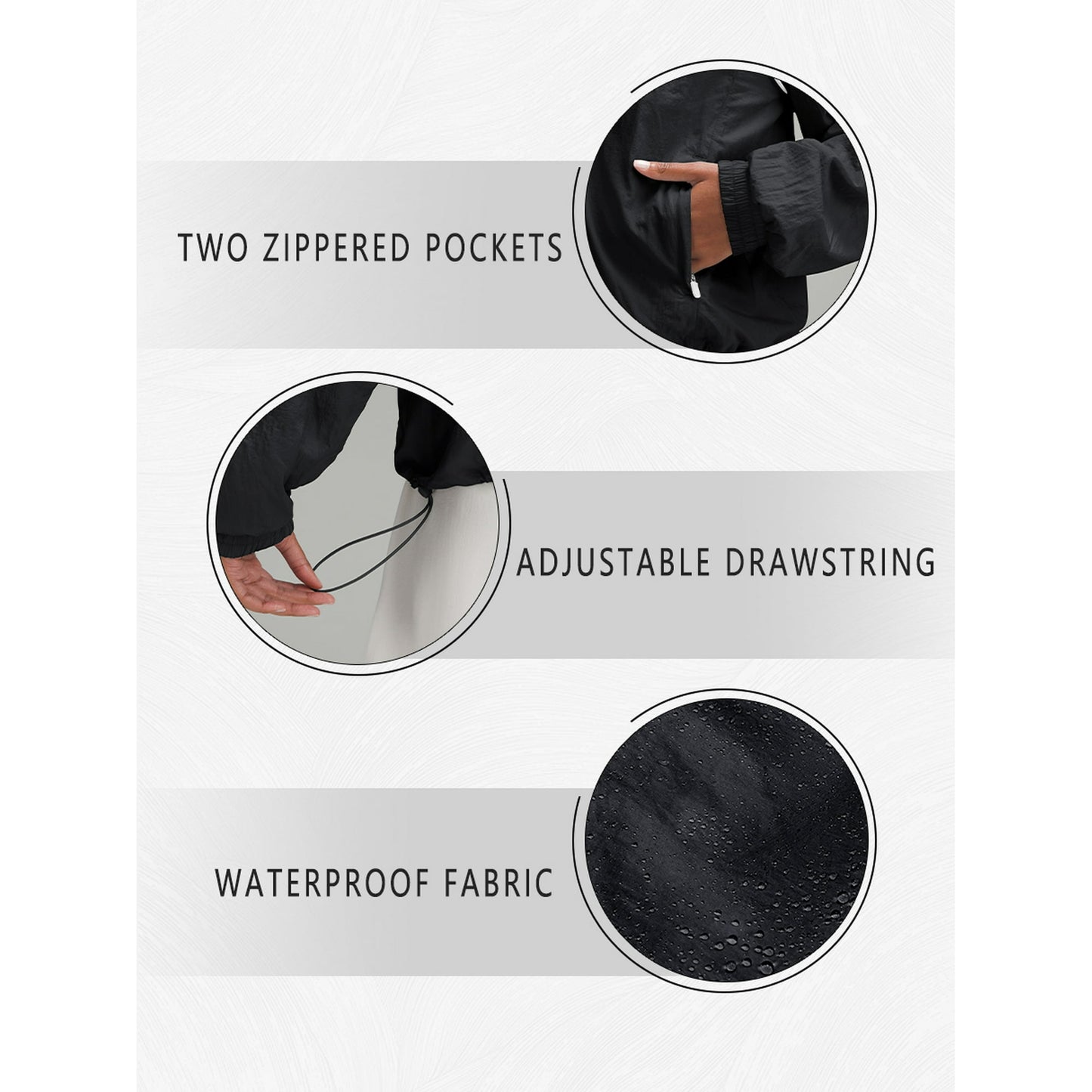 Rosvigor Womens Lightweight Jacket Windbreaker Jackets Gym Cropped Shirts for Women Hiking Jackets