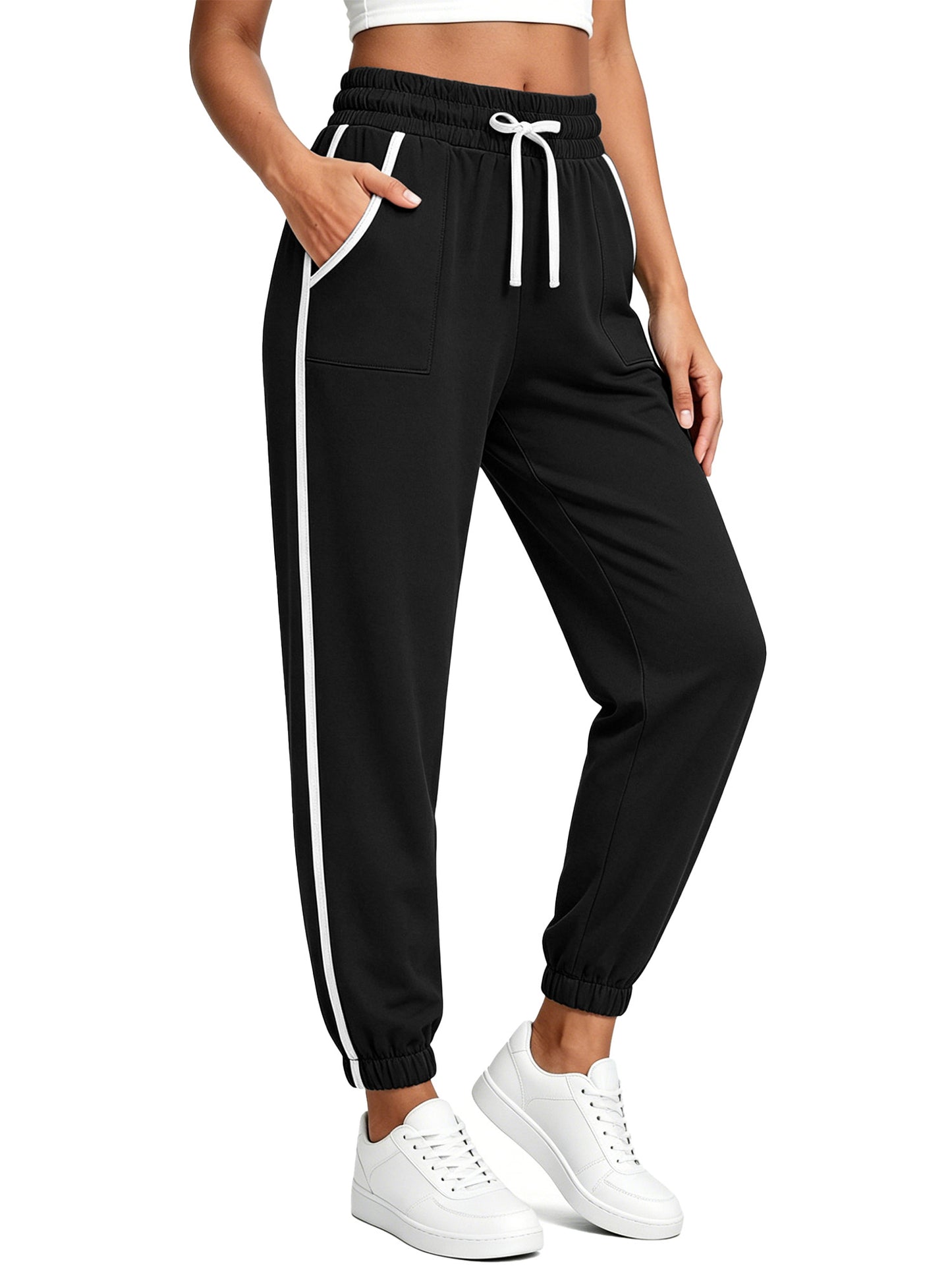 Rosvigor Sweatpants for Women High Waisted Athletic Joggers Drawstring Casual Lounge Workout Pants with Pockets