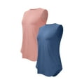 Rosvigior 2 Pack Womens Workout Tank Tops Lightweight Sleeveless Shirts for Women Loose Fit Tops for Athletic Running Tennis Yoga