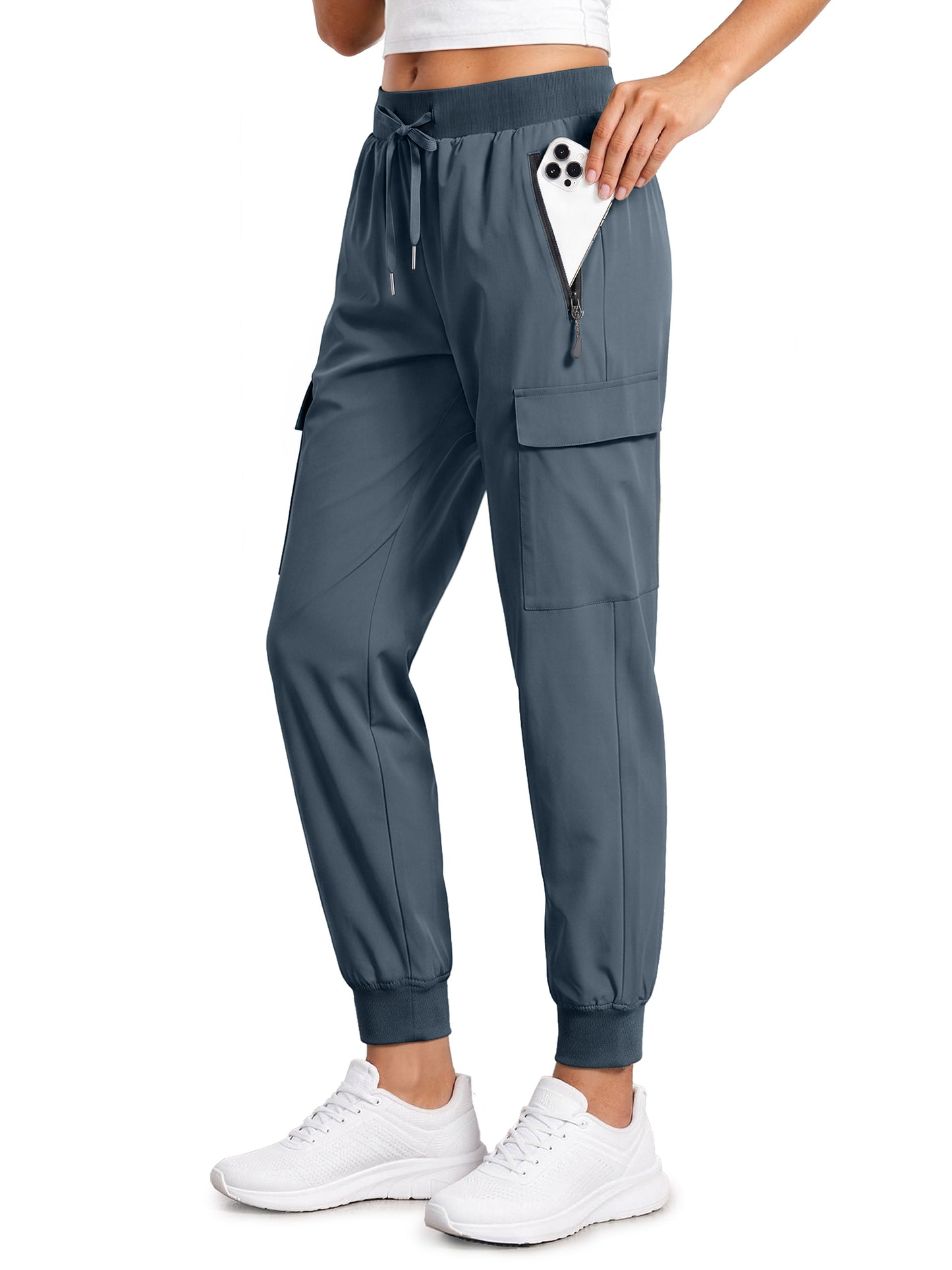 Rosvigor Women Cargo Hiking Pants Lightweight Joggers Women Workout Pants Outdoor Quick Dry Lounge Trousers