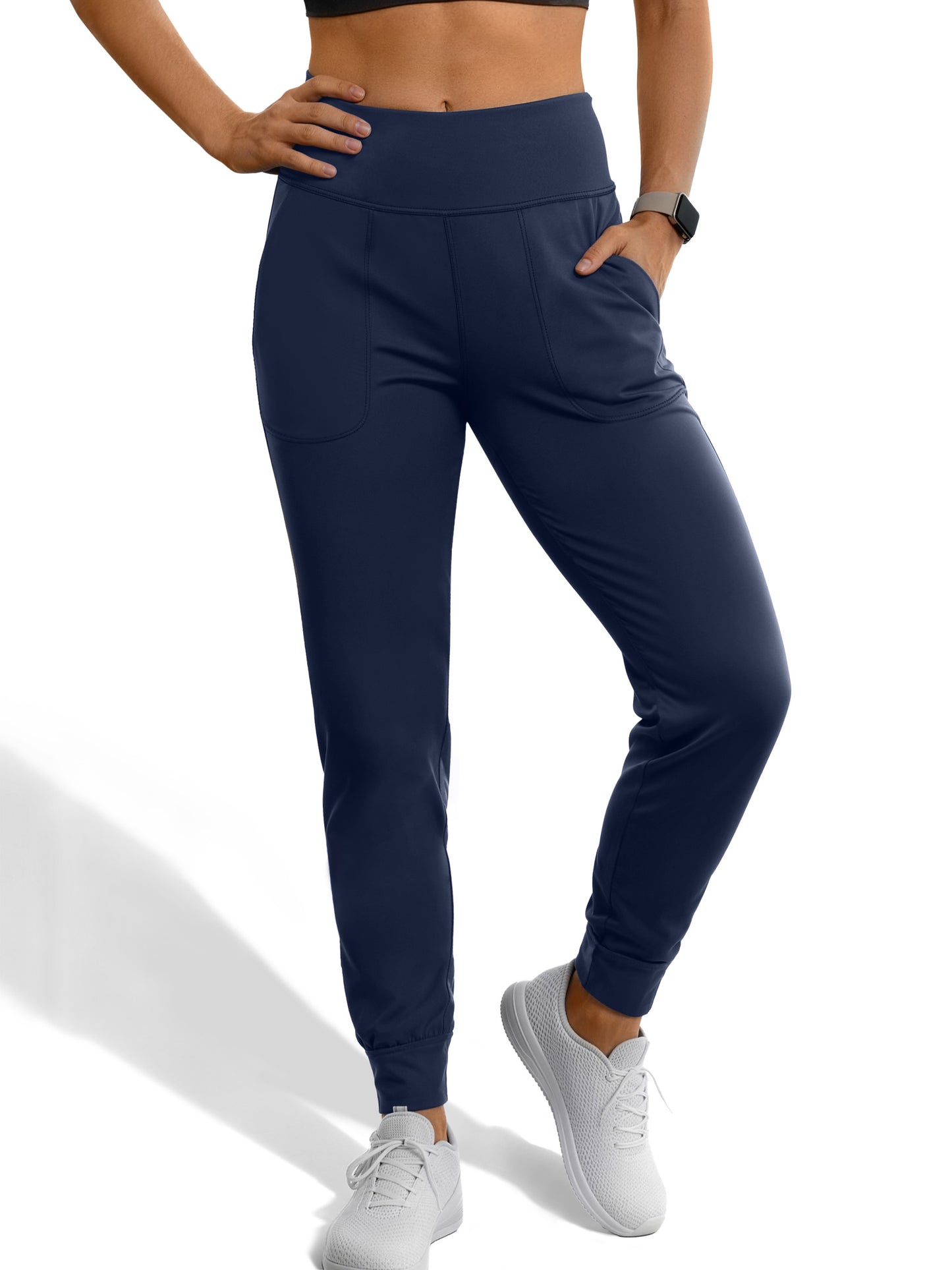 Rosvigor Yoga Women Joggers Athletic Pants for Women Elastic High Waisted Tapered Casual Pants with Pockets