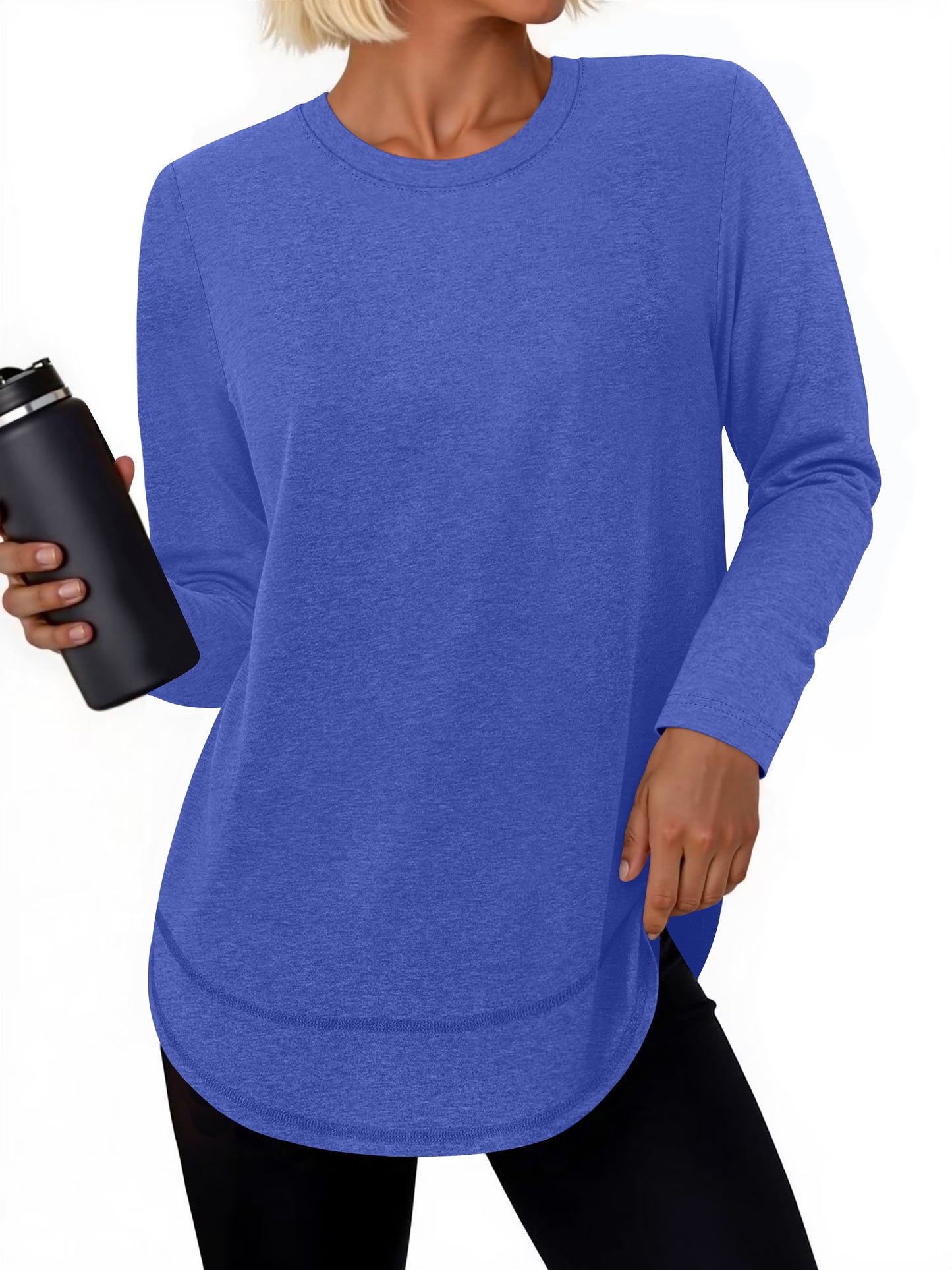 Rosvigor Womens Workout Tops Long Sleeve Tee Shirts Quick Dry Athletic Shirts Women Loose Gym Running Tops