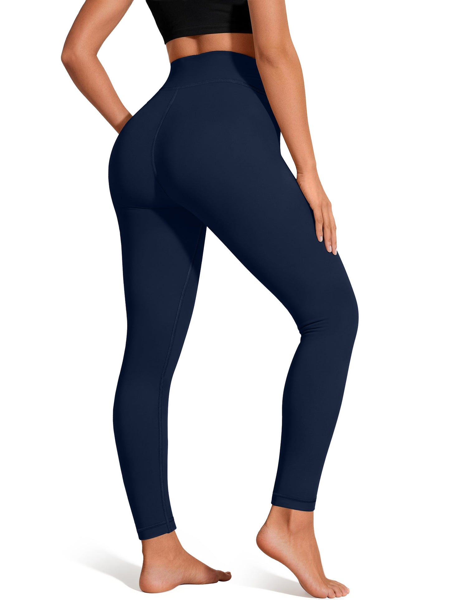 Rosvigor Womens No Front Seam Yoga Pants Buttery Soft Leggings High Waist Tummy Control Leggings for Gym Running Yoga Pants