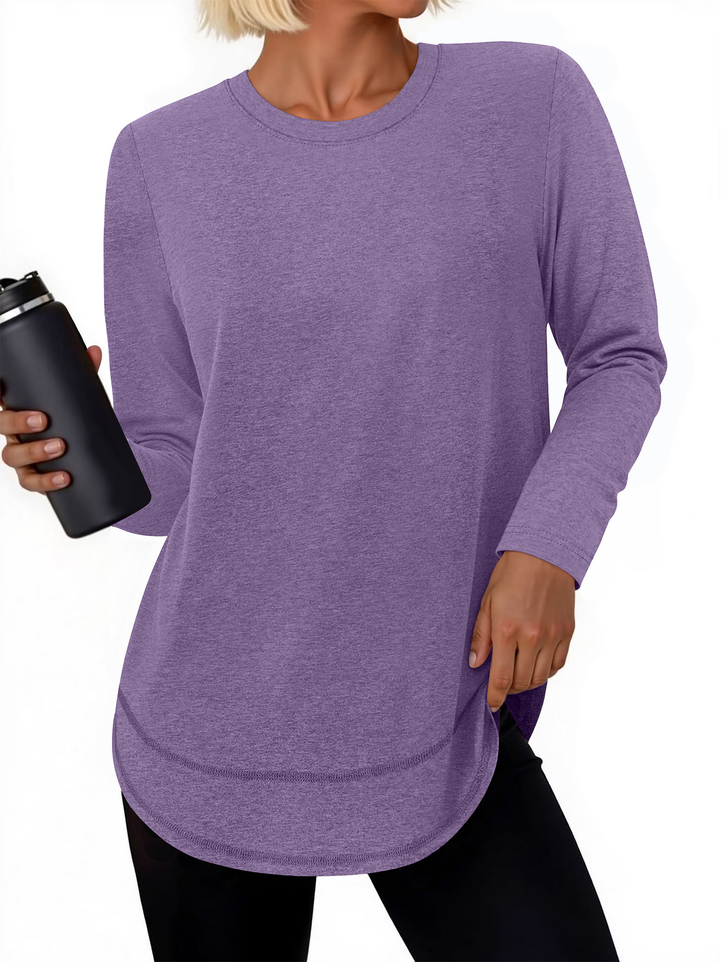 Rosvigor Womens Workout Tops Long Sleeve Tee Shirts Quick Dry Athletic Shirts Women Loose Gym Running Tops