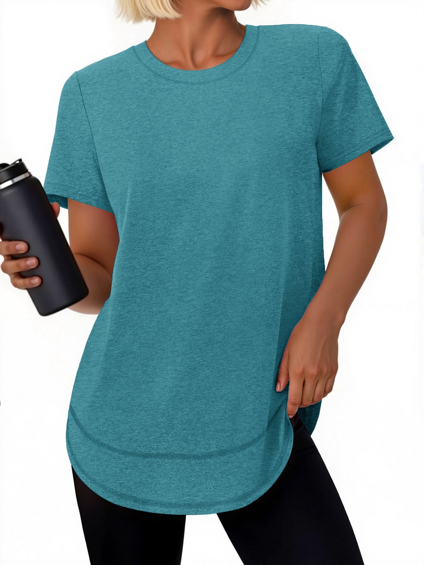 Rosvigor Womens Workout Tops Short Sleeve Tee Shirts Quick Dry Athletic Shirts Women Loose Gym Running Tops