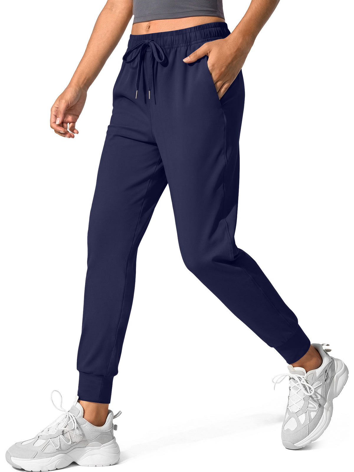Rosvigor Womens Jogger Pants High Waisted Drawstring Yoga Sweatpants Workout Athletic Track Lounge Pants with Pockets