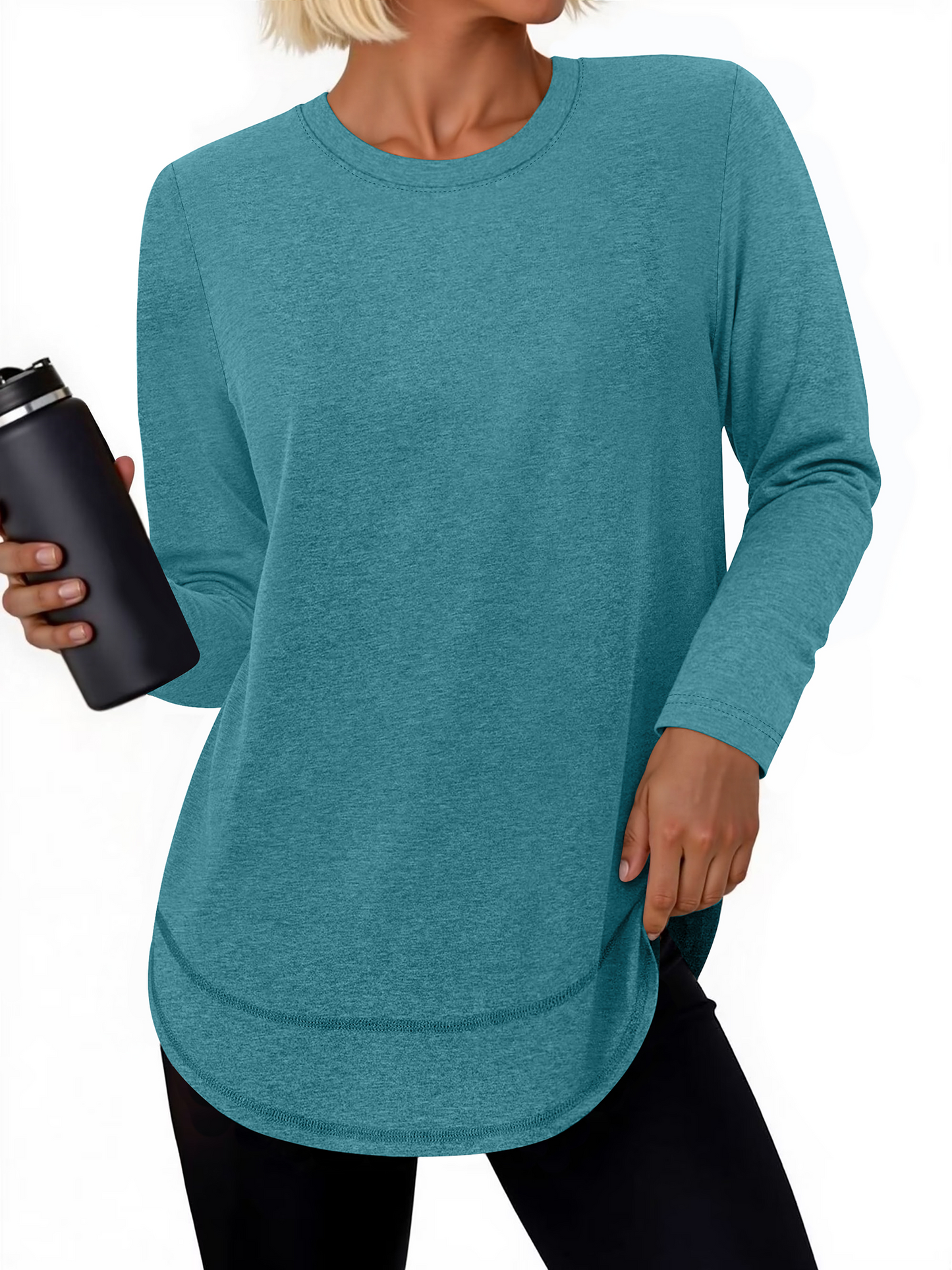Rosvigor Womens Workout Tops Long Sleeve Tee Shirts Quick Dry Athletic Shirts Women Loose Gym Running Tops