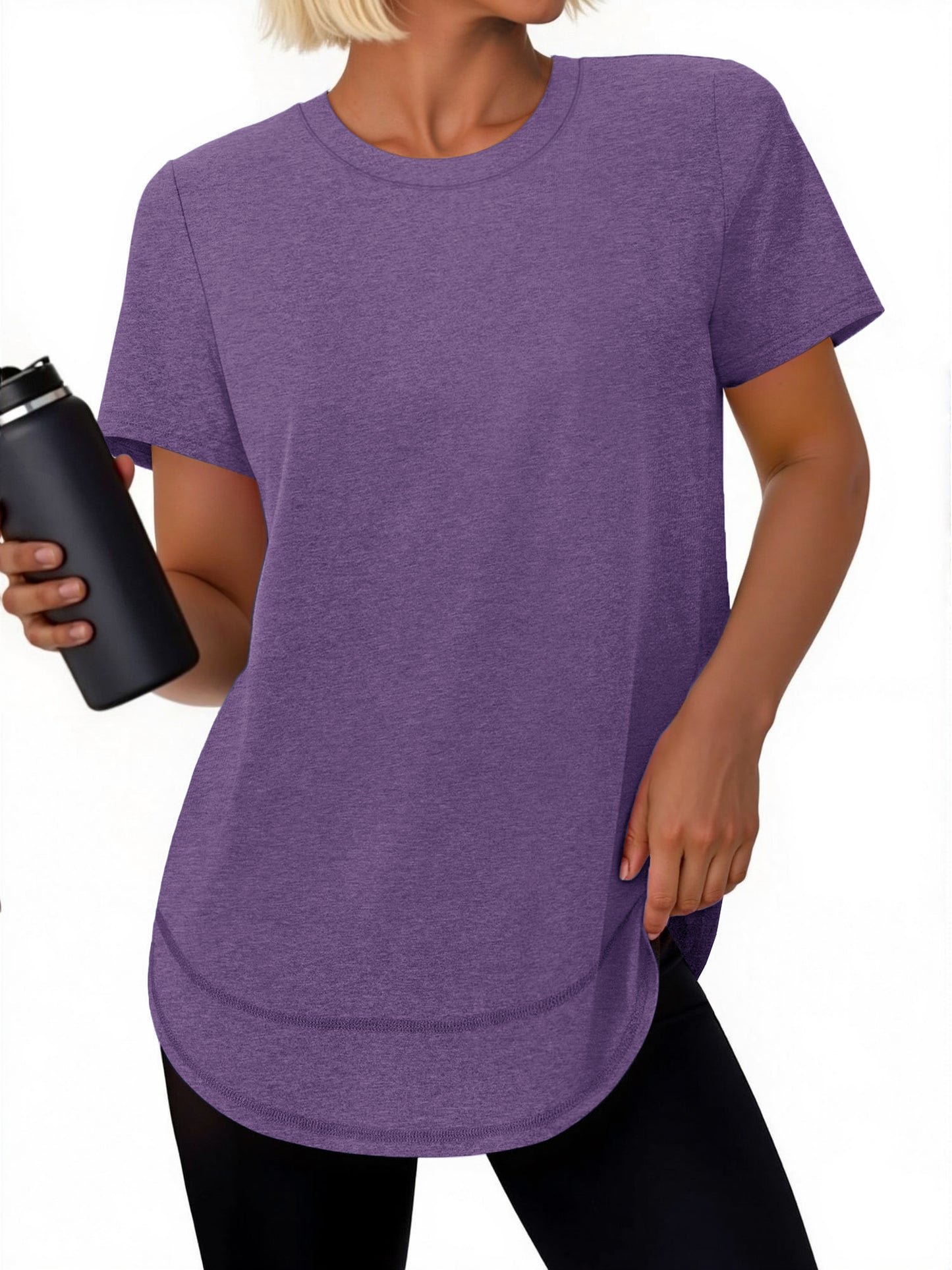 Rosvigor Womens Workout Tops Short Sleeve Tee Shirts Quick Dry Athletic Shirts Women Loose Gym Running Tops
