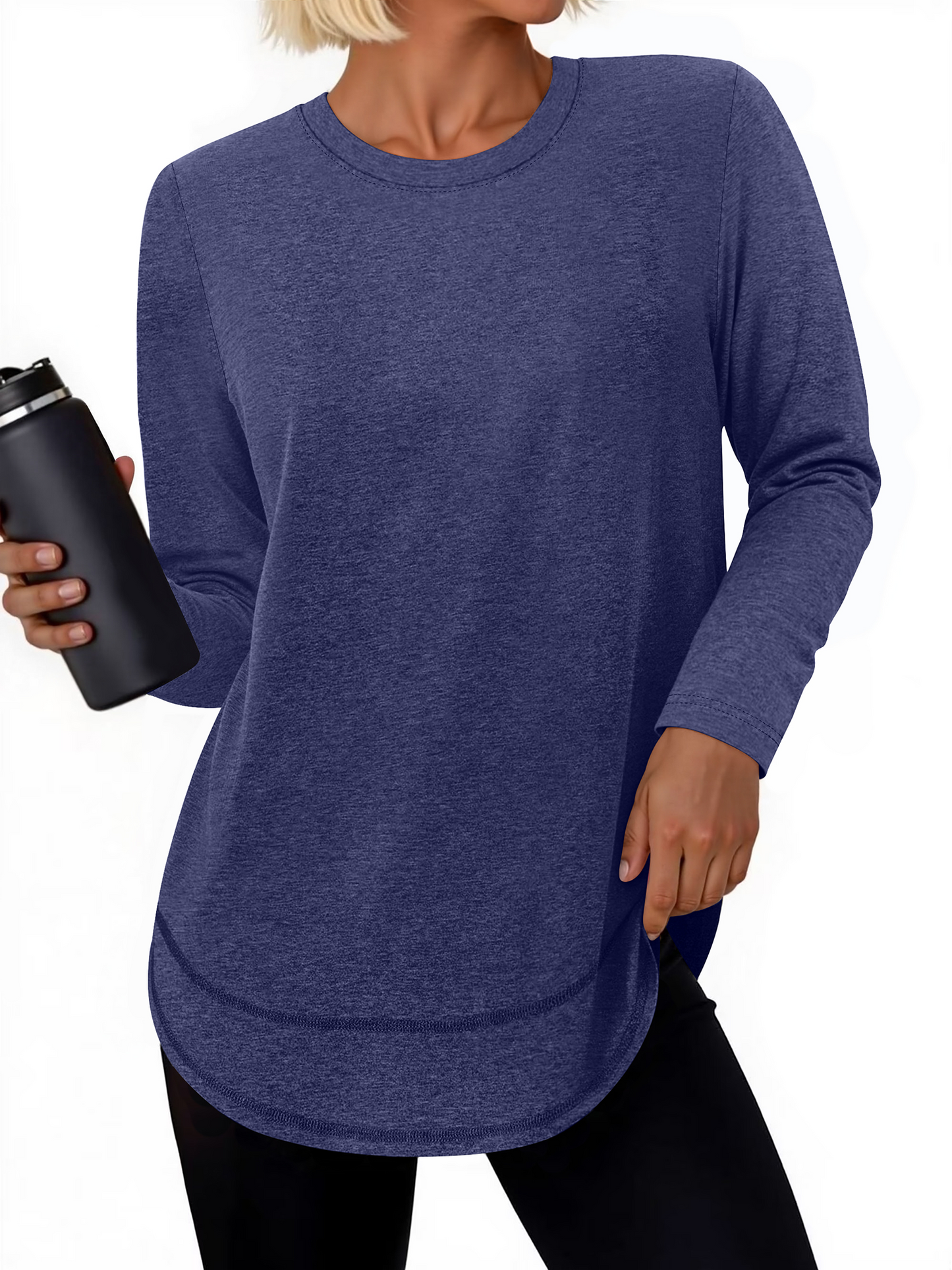 Rosvigor Womens Workout Tops Long Sleeve Tee Shirts Quick Dry Athletic Shirts Women Loose Gym Running Tops