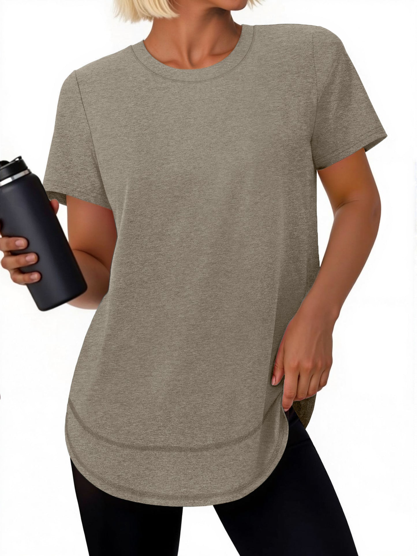 Rosvigor Womens Workout Tops Short Sleeve Tee Shirts Quick Dry Athletic Shirts Women Loose Gym Running Tops