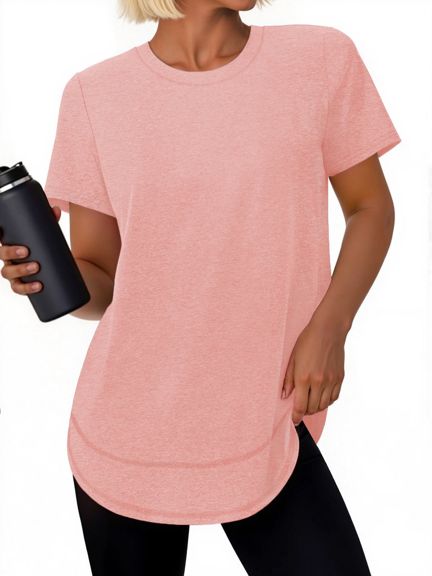 Rosvigor Womens Workout Tops Short Sleeve Tee Shirts Quick Dry Athletic Shirts Women Loose Gym Running Tops