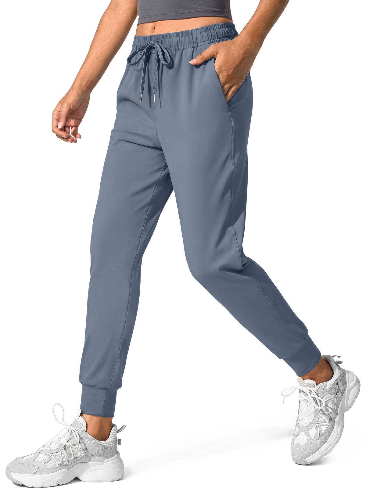 Rosvigor Womens Jogger Pants High Waisted Drawstring Yoga Sweatpants Workout Athletic Track Lounge Pants with Pockets