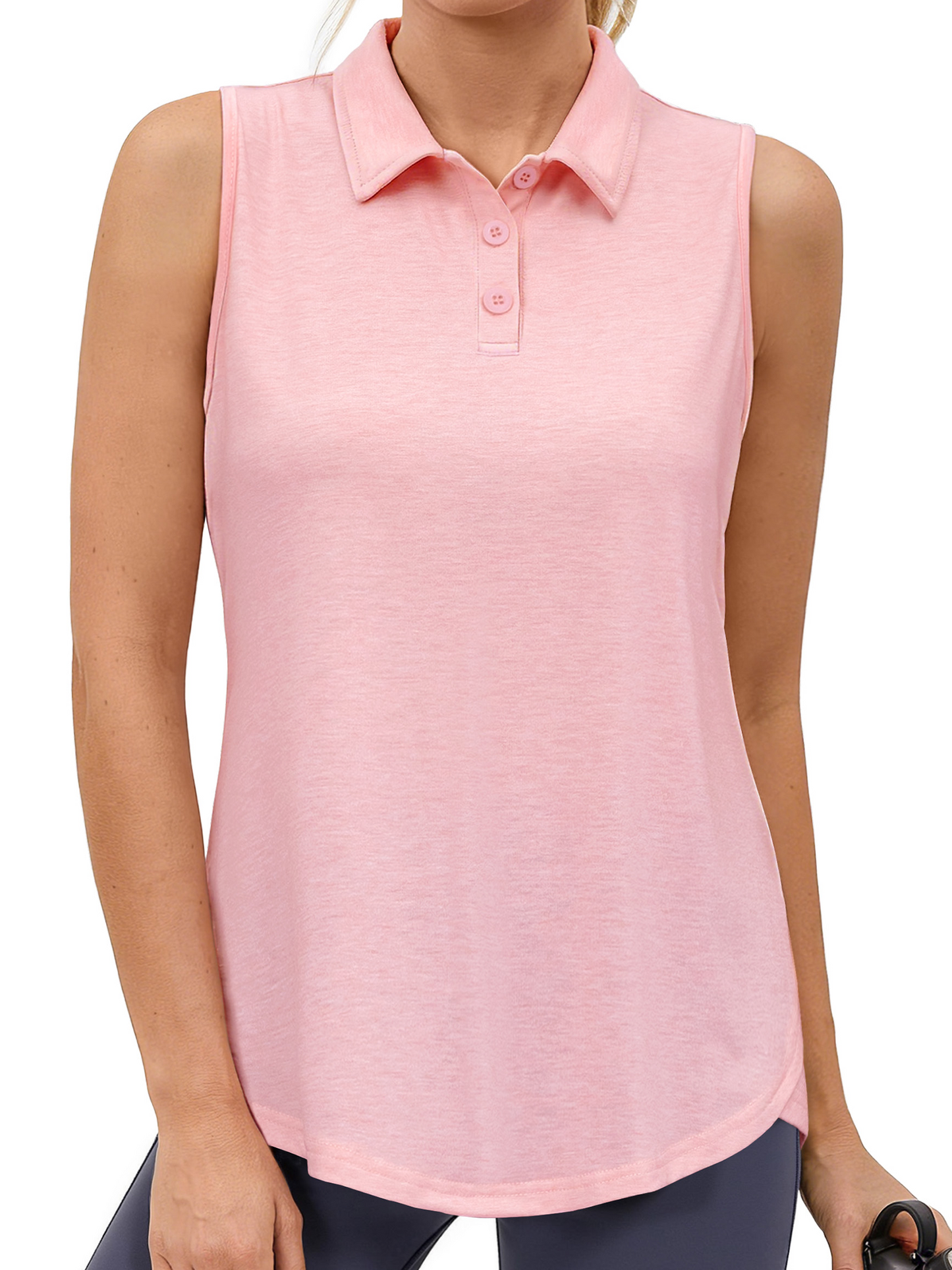 Rosvigor Womens Golf Polo Shirts Workout Quick Dry Tank Tops Women V Neck Tennis Shirt Athletic Tops