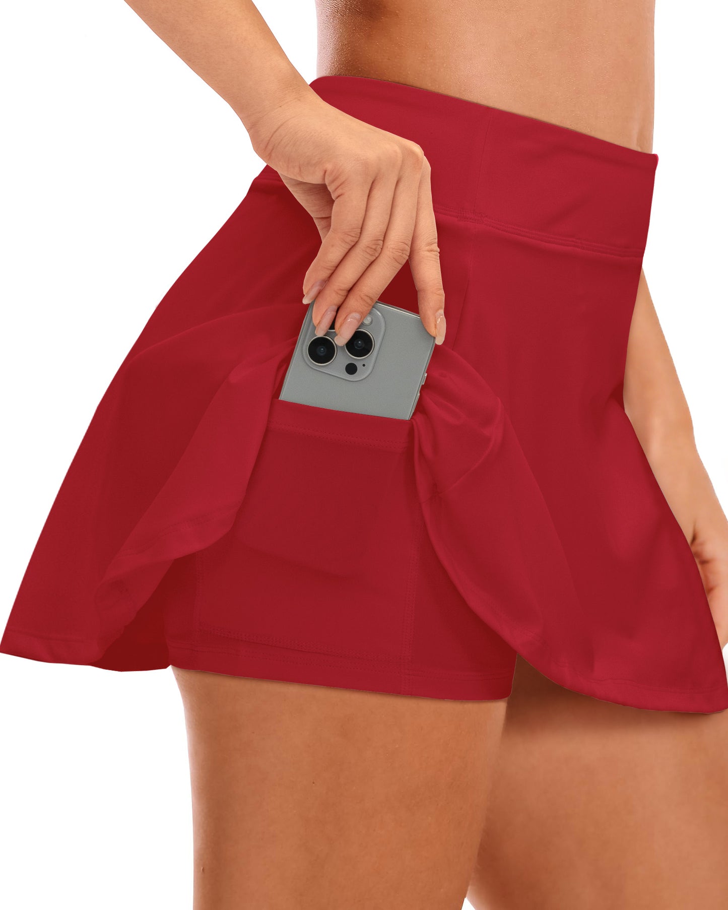 Rosvigor Womens Tennis Skirts Pleated Athletic Shorts High Waisted Golf Skorts with Pockers Inner for Sports Running Workout