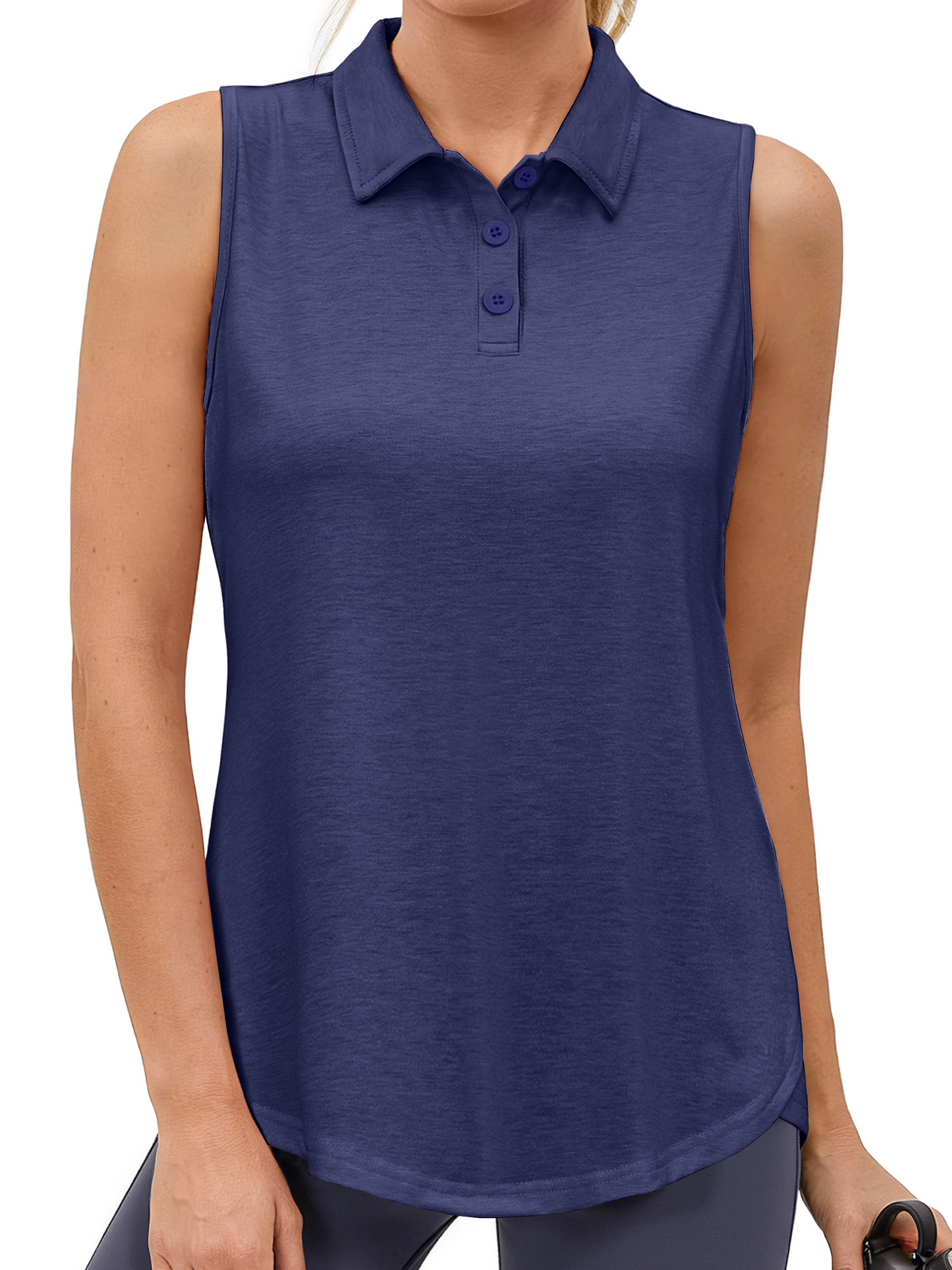 Rosvigor Womens Golf Polo Shirts Workout Quick Dry Tank Tops Women V Neck Tennis Shirt Athletic Tops