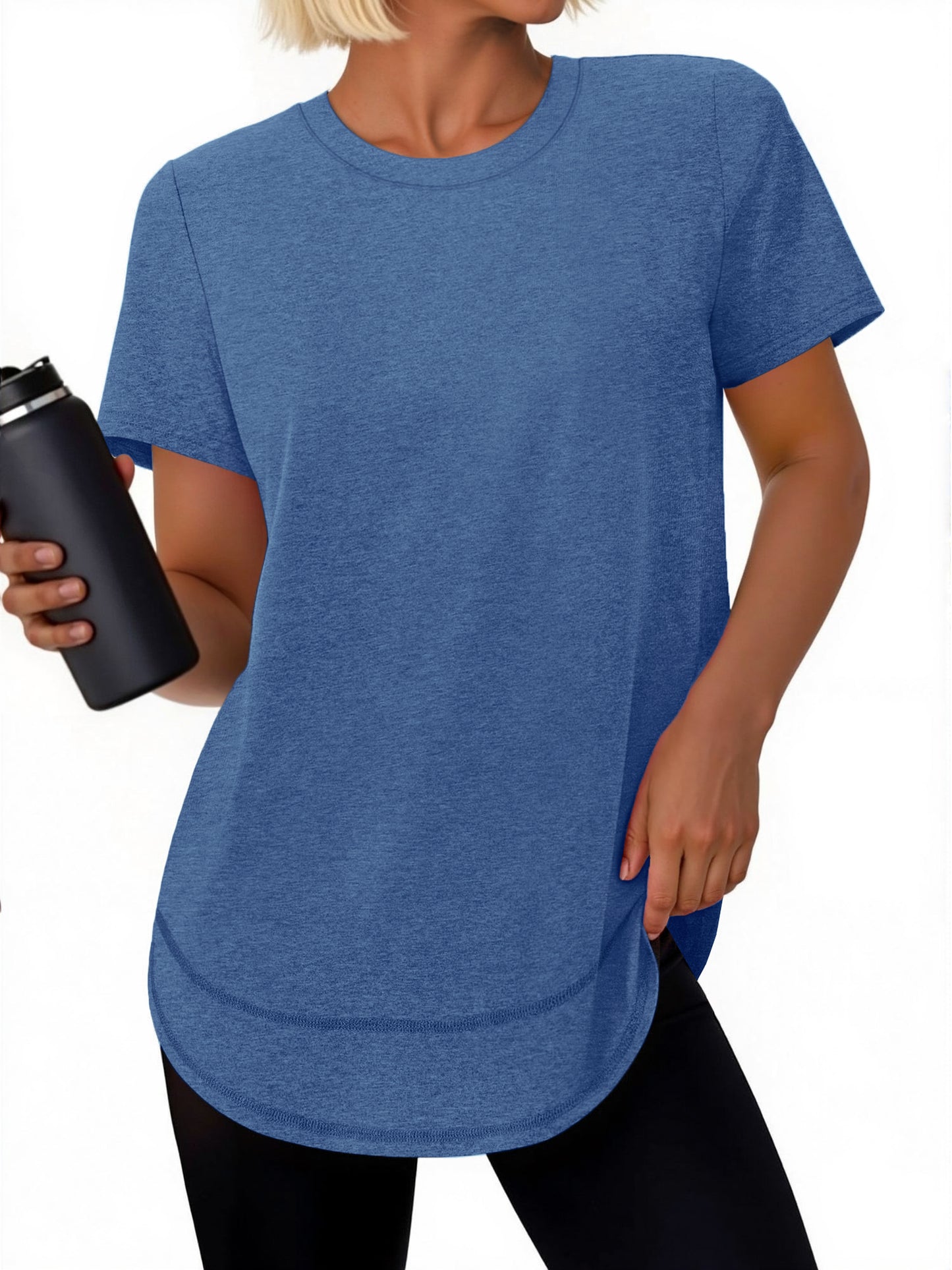 Rosvigor Womens Workout Tops Short Sleeve Tee Shirts Quick Dry Athletic Shirts Women Loose Gym Running Tops