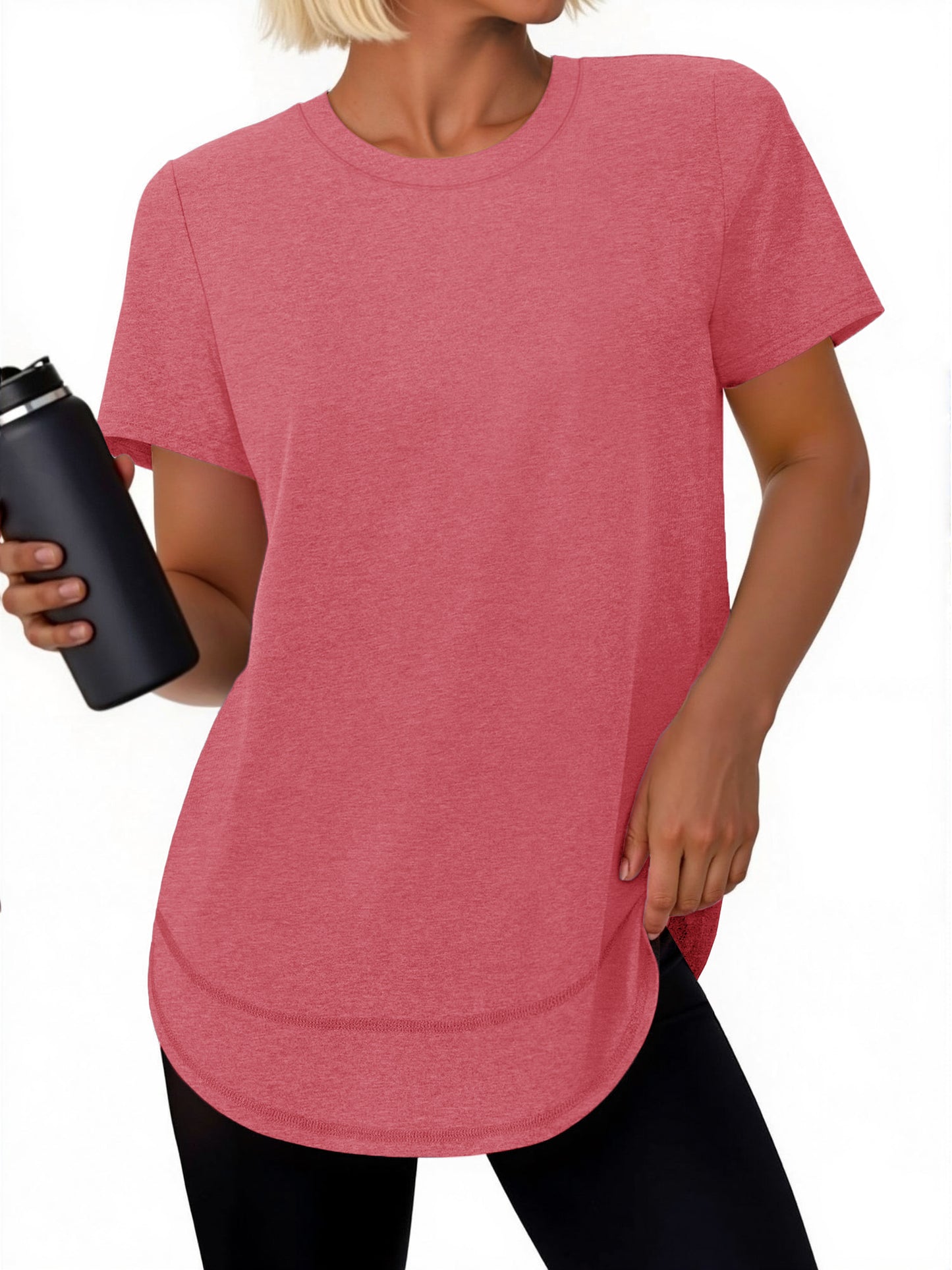 Rosvigor Womens Workout Tops Short Sleeve Tee Shirts Quick Dry Athletic Shirts Women Loose Gym Running Tops