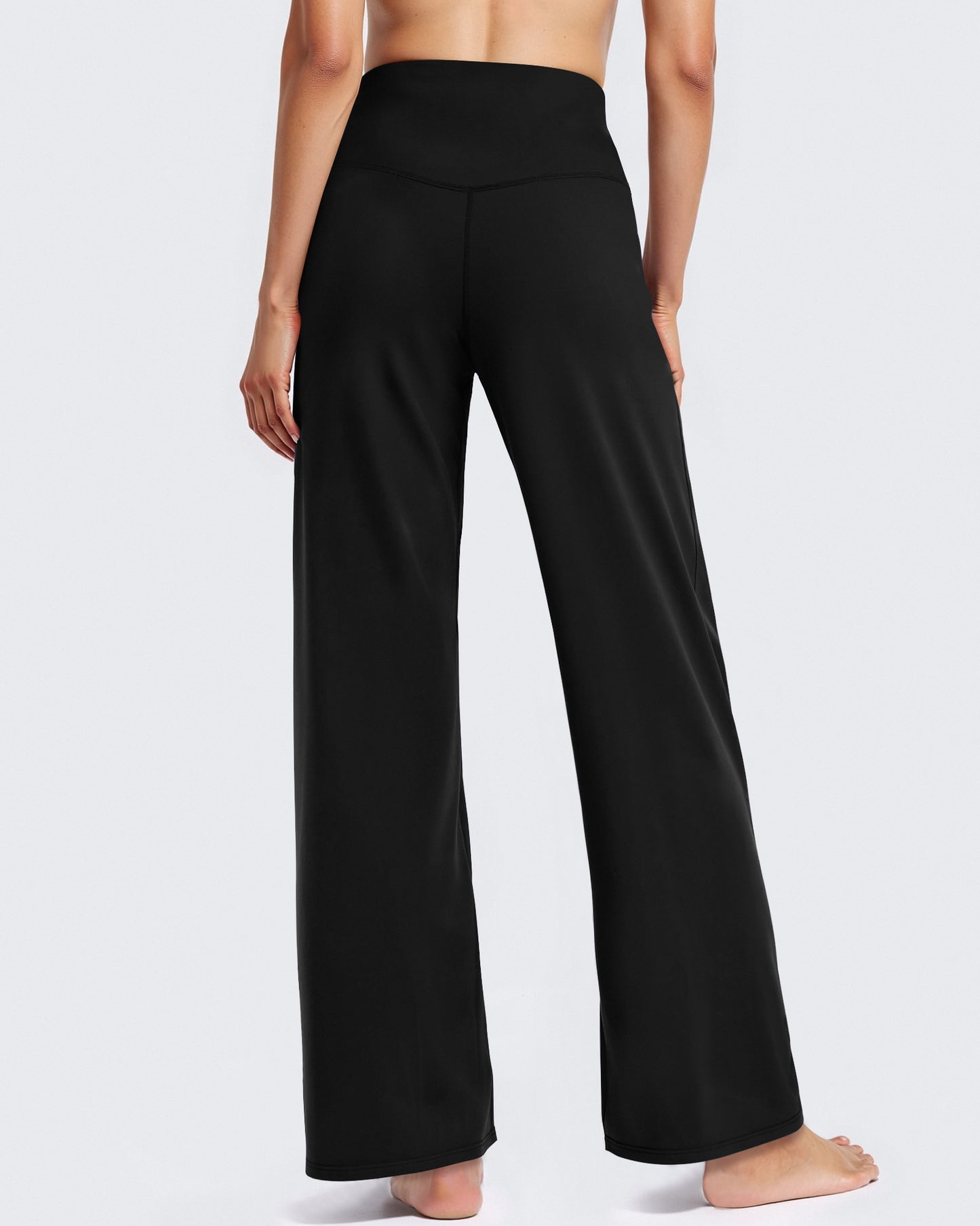 Rosvigor Wide Leg Yoga Pants Women High Waisted Pants Loose Casual Pants with Pockets