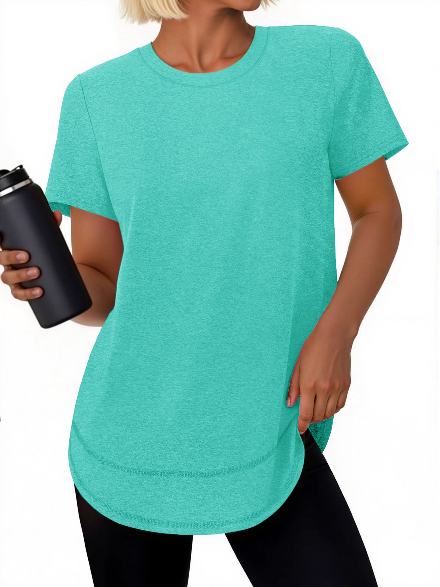 Rosvigor Womens Workout Tops Short Sleeve Tee Shirts Quick Dry Athletic Shirts Women Loose Gym Running Tops