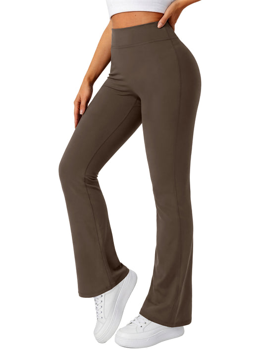 Rosvigor Womens Micro Flare Yoga Pants High Waisted Bootcut Leggings No Front Seam Buttery Soft Leggings for Workout Gym Casual