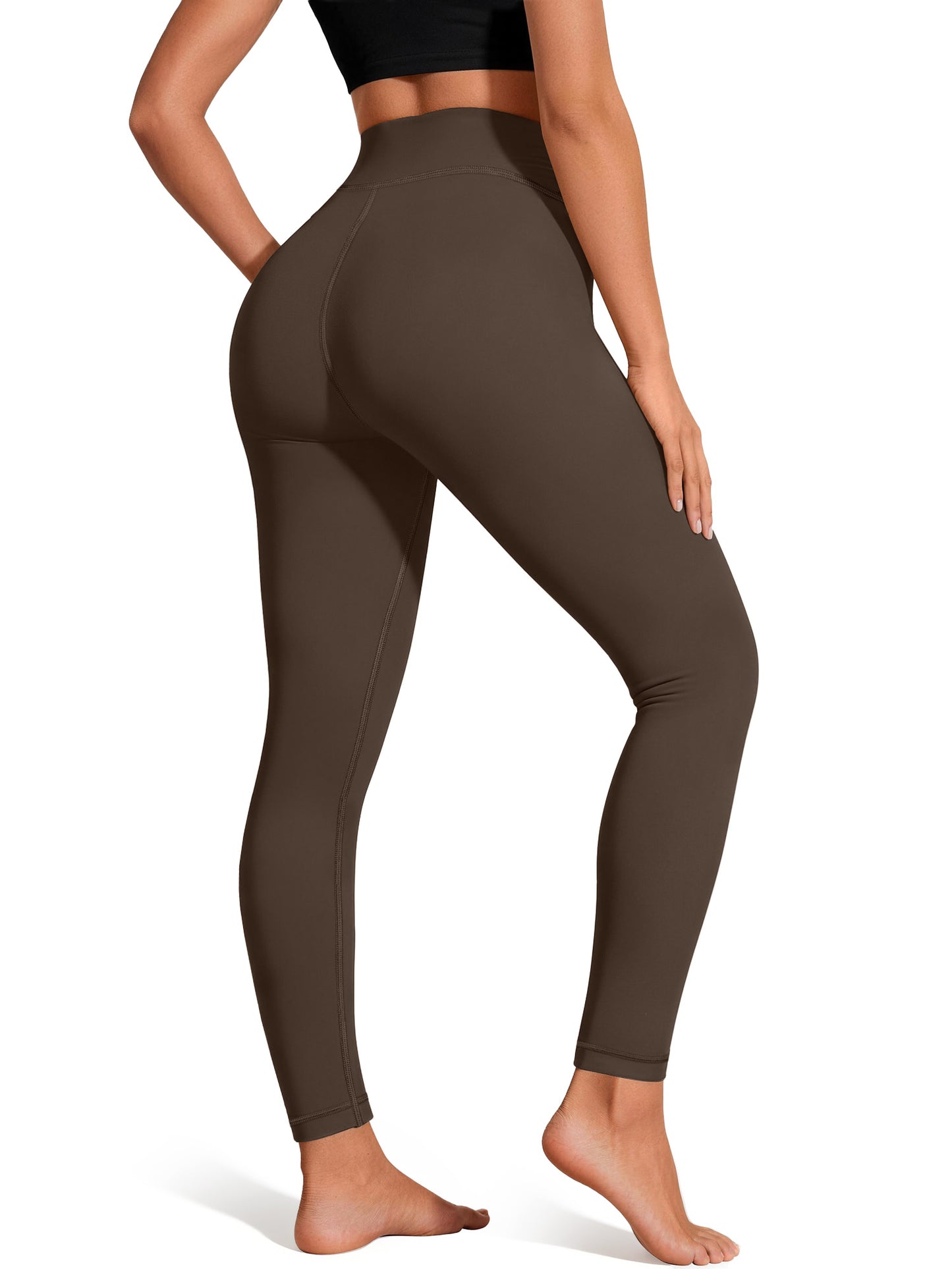 Rosvigor Womens No Front Seam Yoga Pants Buttery Soft Leggings High Waist Tummy Control Leggings for Gym Running Yoga Pants