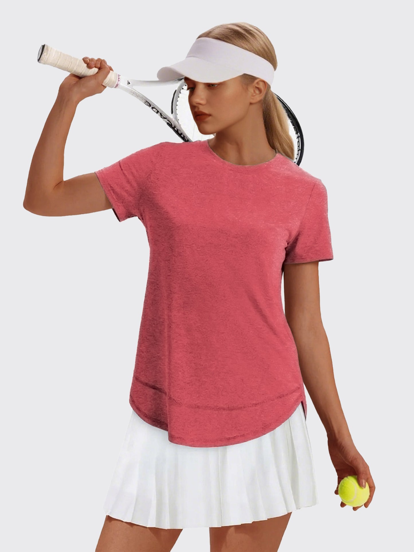 Rosvigor Womens Workout Tops Short Sleeve Tee Shirts Quick Dry Athletic Shirts Women Loose Gym Running Tops