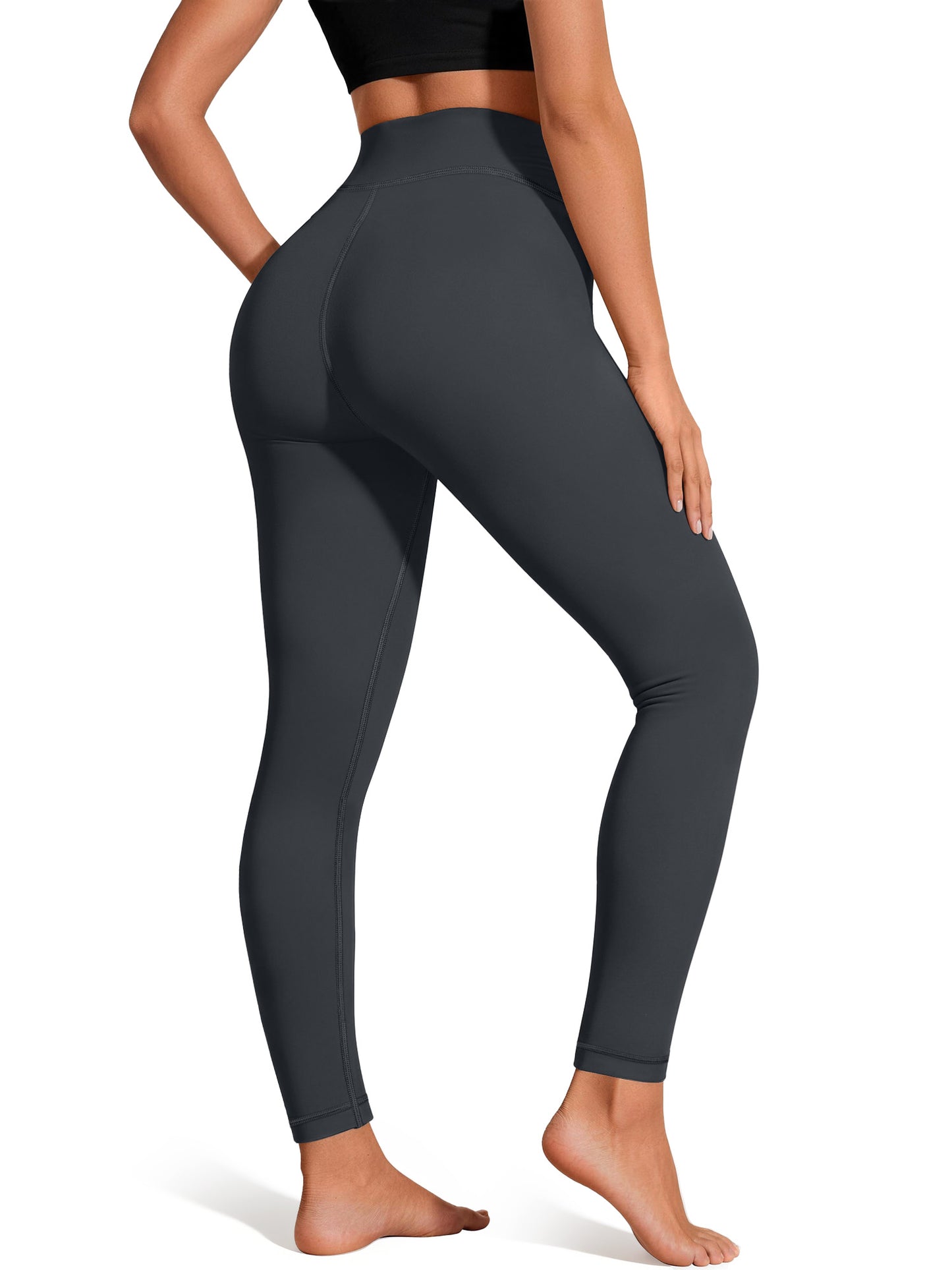 Rosvigor Womens No Front Seam Yoga Pants Buttery Soft Leggings High Waist Tummy Control Leggings for Gym Running Yoga Pants