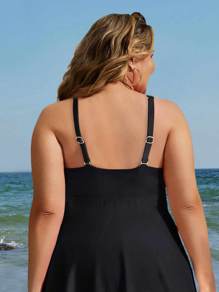 Rosvigor Plus Size Womens Tankini Swimsuits Two Piece Swimwear Women Flowy Tummy Control Bathing Suits