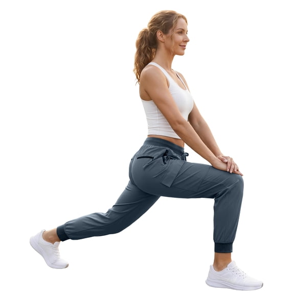 Rosvigor Women Cargo Hiking Pants Lightweight Joggers Women Workout Pants Outdoor Quick Dry Lounge Trousers