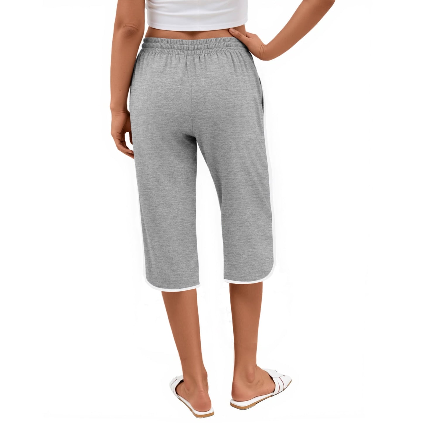 Rosvigor Capris Pants for Women High Waisted Lightweight Pants Summer Casual Joggers with Pockets