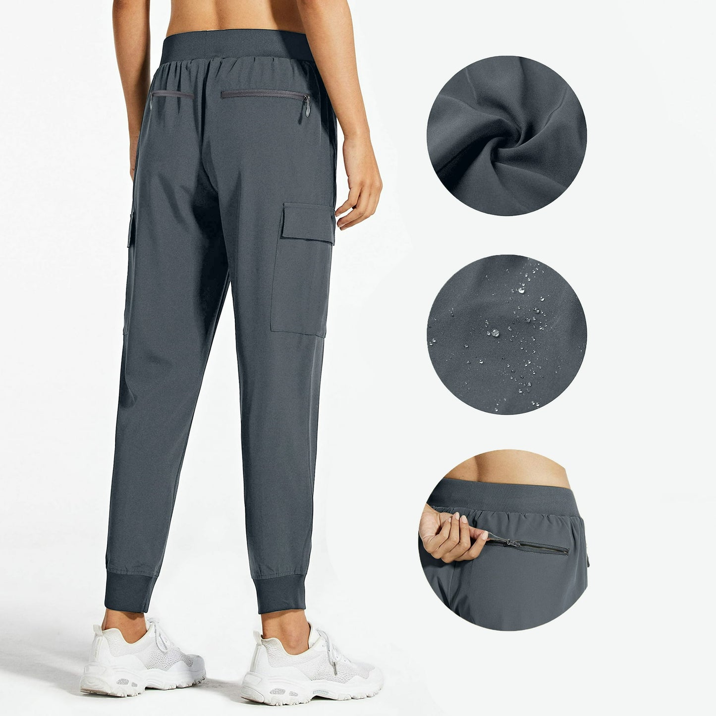 Rosvigor Women Cargo Hiking Pants Lightweight Joggers Women Workout Pants Outdoor Quick Dry Lounge Trousers