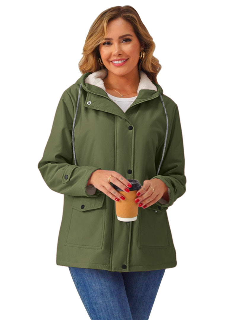 Rosvigor Womens Sherpa Coats Winter Warm Jackets Parkas Coats with Hood