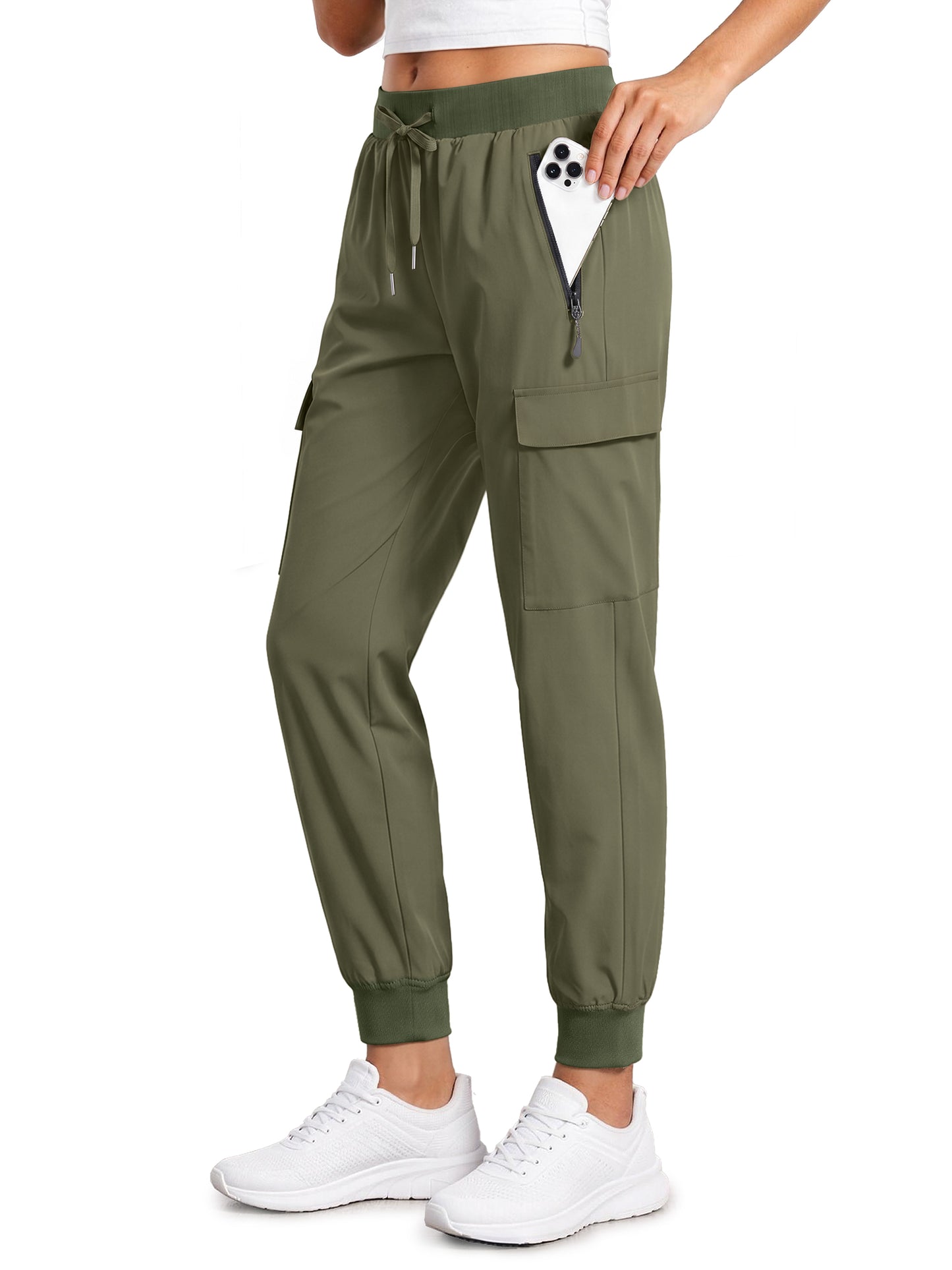 Rosvigor Women Cargo Hiking Pants Lightweight Joggers Women Workout Pants Outdoor Quick Dry Lounge Trousers