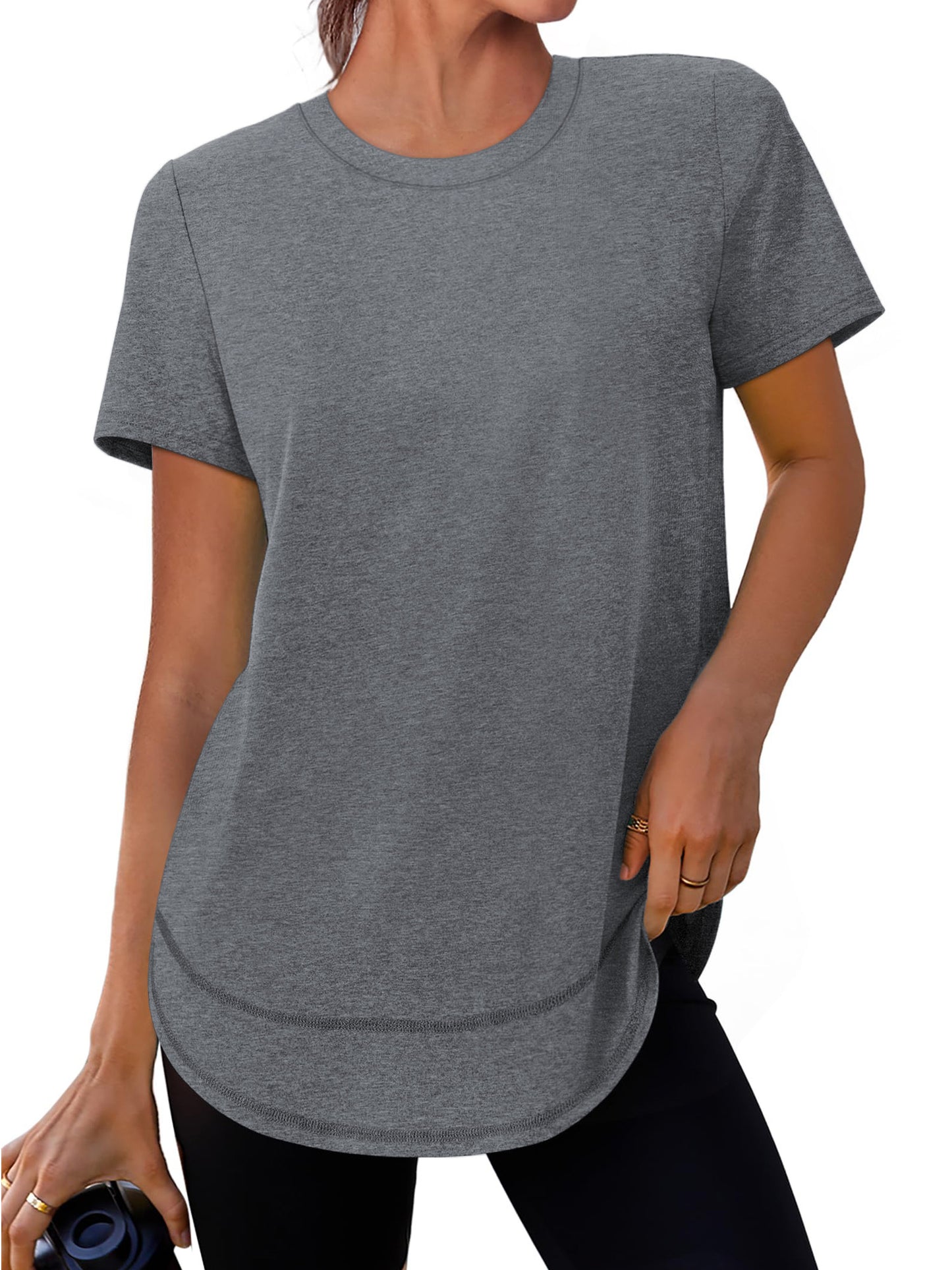 Rosvigor Womens Workout Tops Short Sleeve Tee Shirts Quick Dry Athletic Shirts Women Loose Gym Running Tops