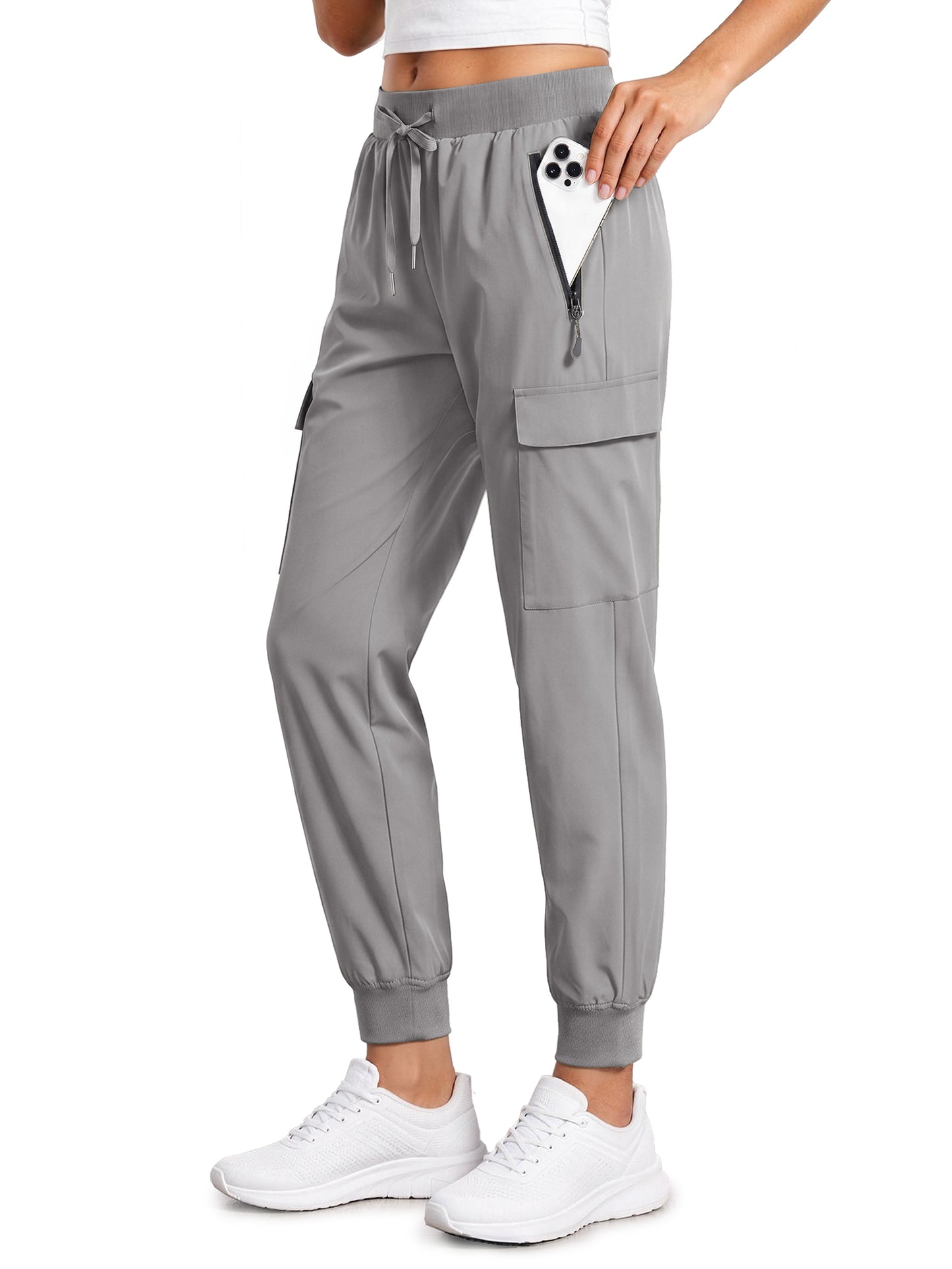 Rosvigor Women Cargo Hiking Pants Lightweight Joggers Women Workout Pants Outdoor Quick Dry Lounge Trousers