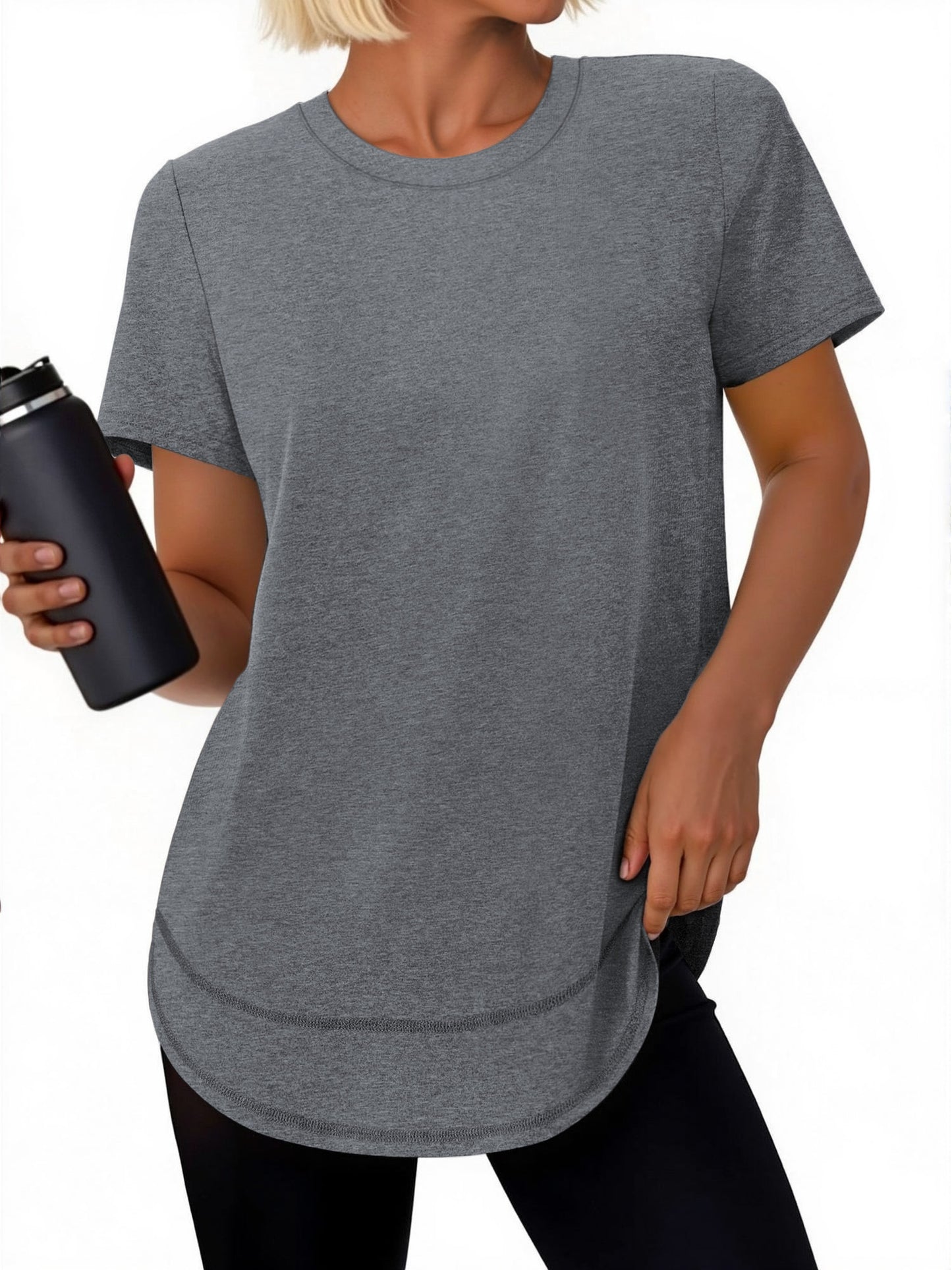 Rosvigor Womens Workout Tops Short Sleeve Tee Shirts Quick Dry Athletic Shirts Women Loose Gym Running Tops