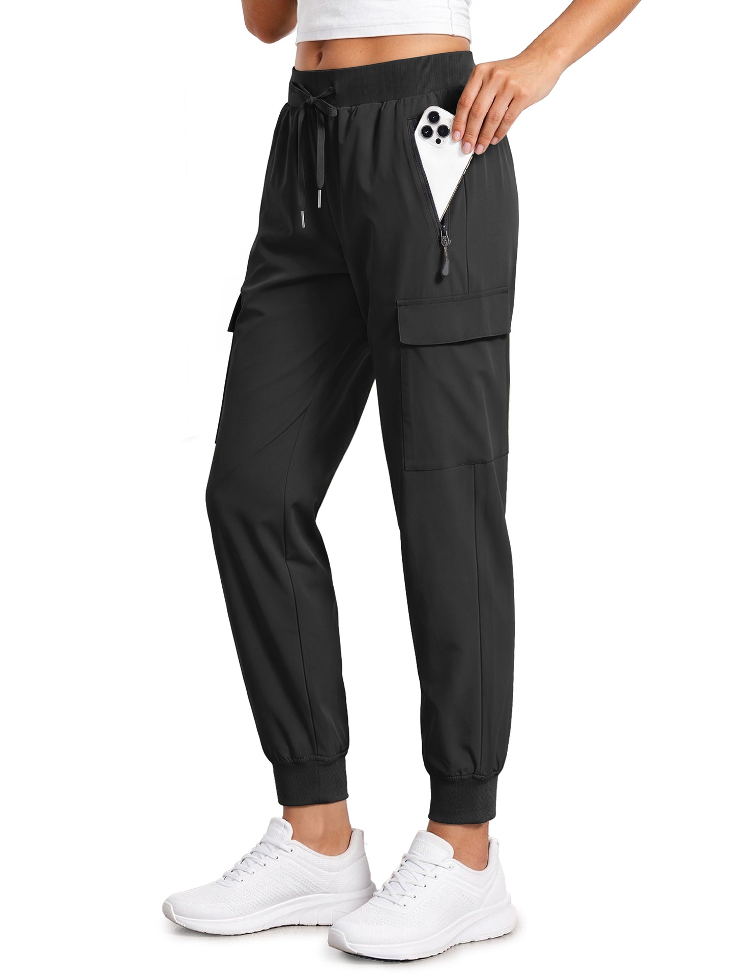 Rosvigor Women Cargo Hiking Pants Lightweight Joggers Women Workout Pants Outdoor Quick Dry Lounge Trousers