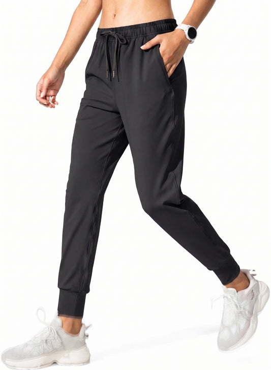 Rosvigor Womens Jogger Pants High Waisted Drawstring Yoga Sweatpants Workout Athletic Track Lounge Pants with Pockets