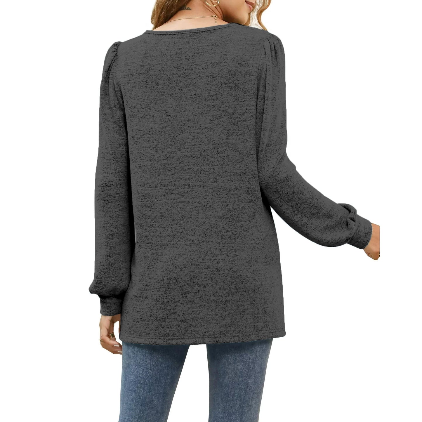 Rosvigor Blouses for Women Long Sleeve Shirts Casual Loose Tunic Fall Winter Tops