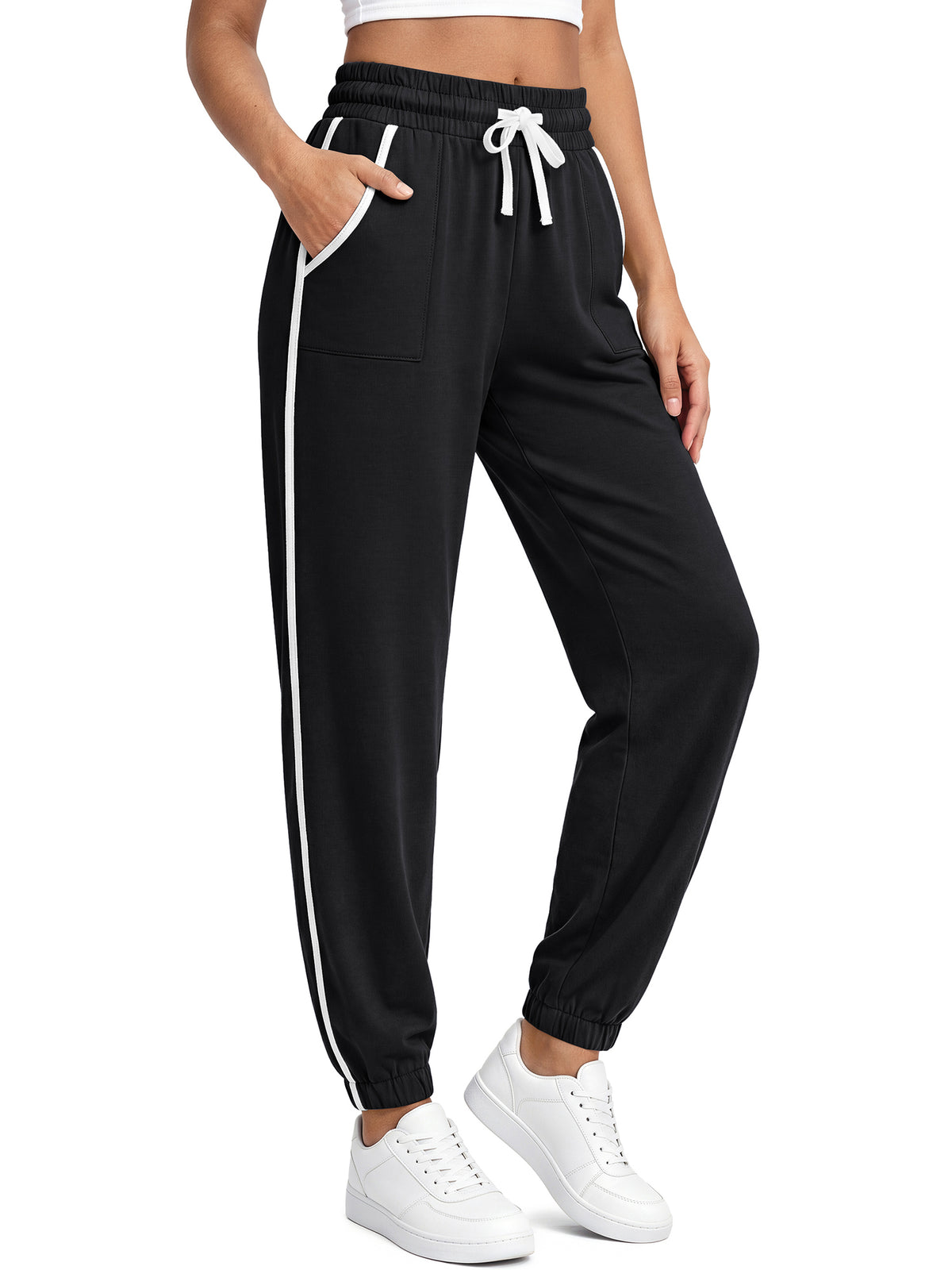 Rosvigor Sweatpants for Women High Waisted Athletic Joggers Drawstring Casual Lounge Workout Pants with Pockets