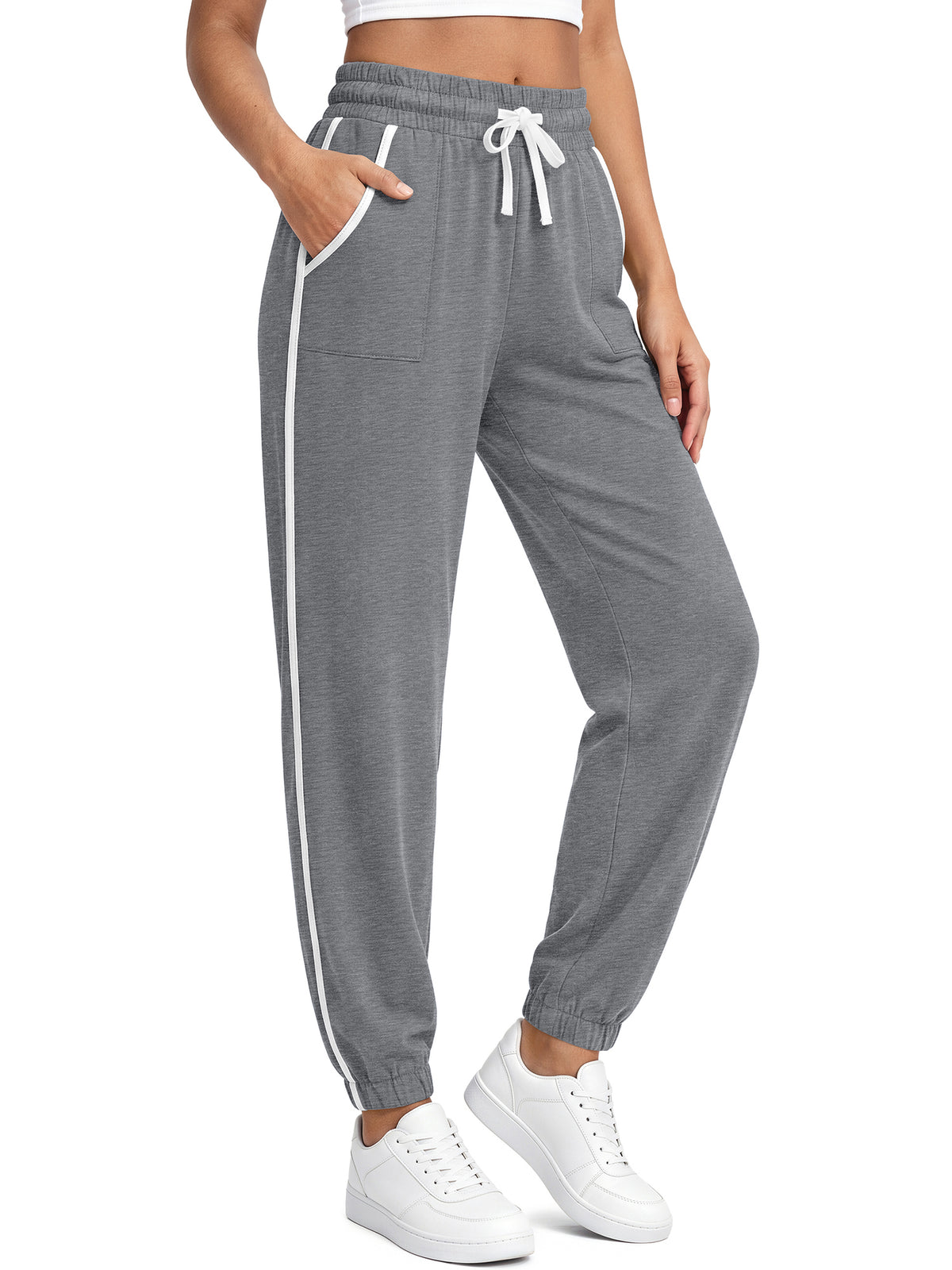 Rosvigor Sweatpants for Women High Waisted Athletic Joggers Drawstring Casual Lounge Workout Pants with Pockets