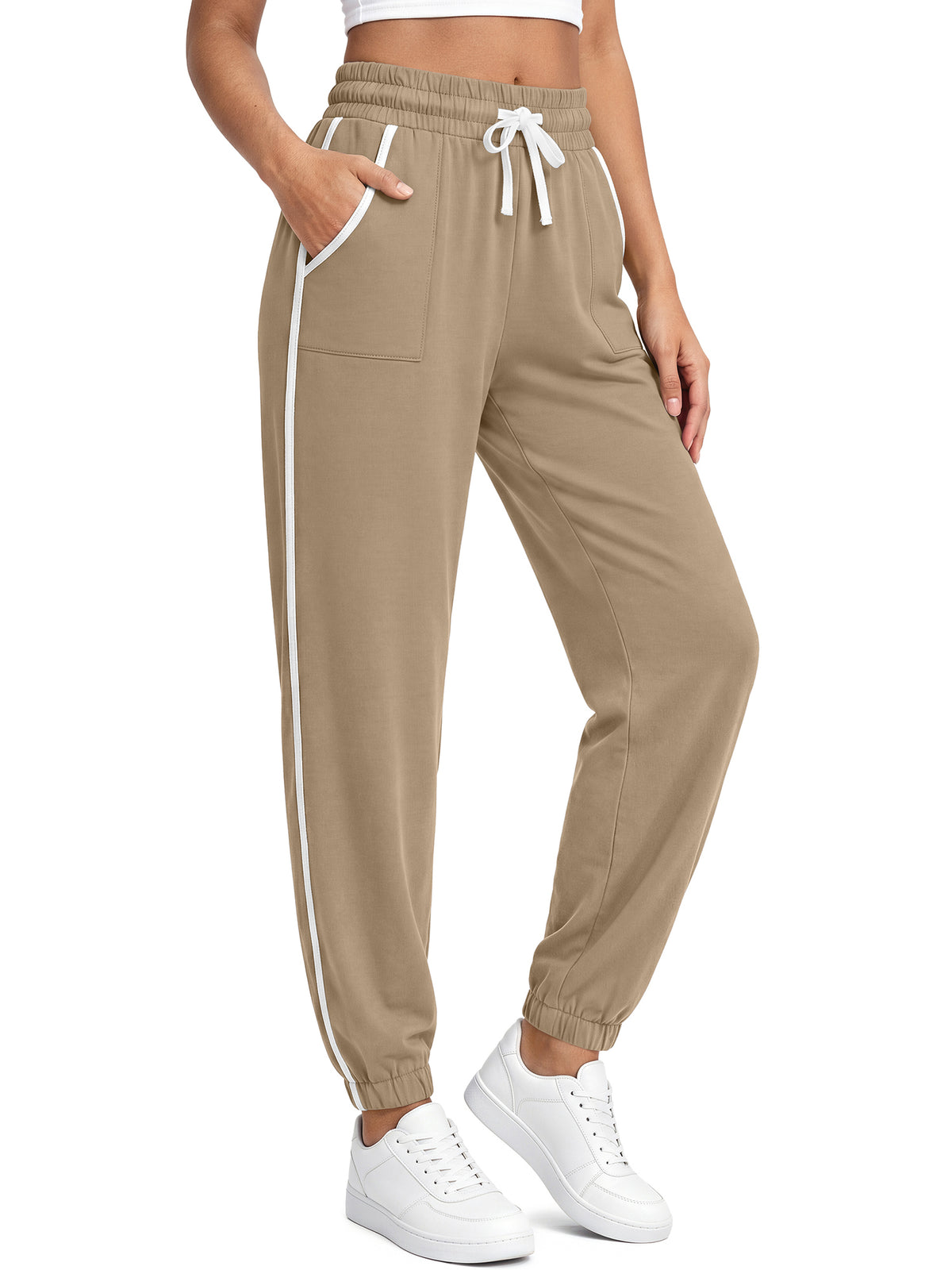 Rosvigor Sweatpants for Women High Waisted Athletic Joggers Drawstring Casual Lounge Workout Pants with Pockets