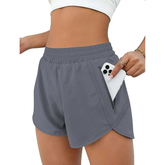 Rosvigor Women Shorts High Waisted Running Shorts Casual Workout Shorts with Pocket