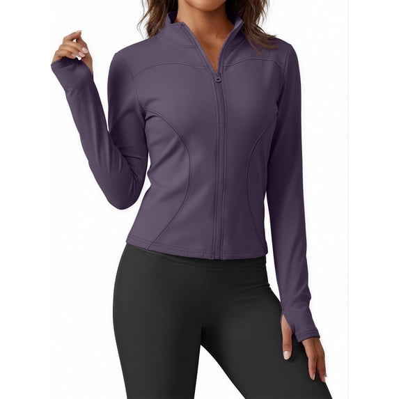 Rosvigor Women’s UPF 50+ Lightweight Athletic Jacket – Full Zip Sun Protection Long Sleeve Hiking Shirt with Thumb Holes