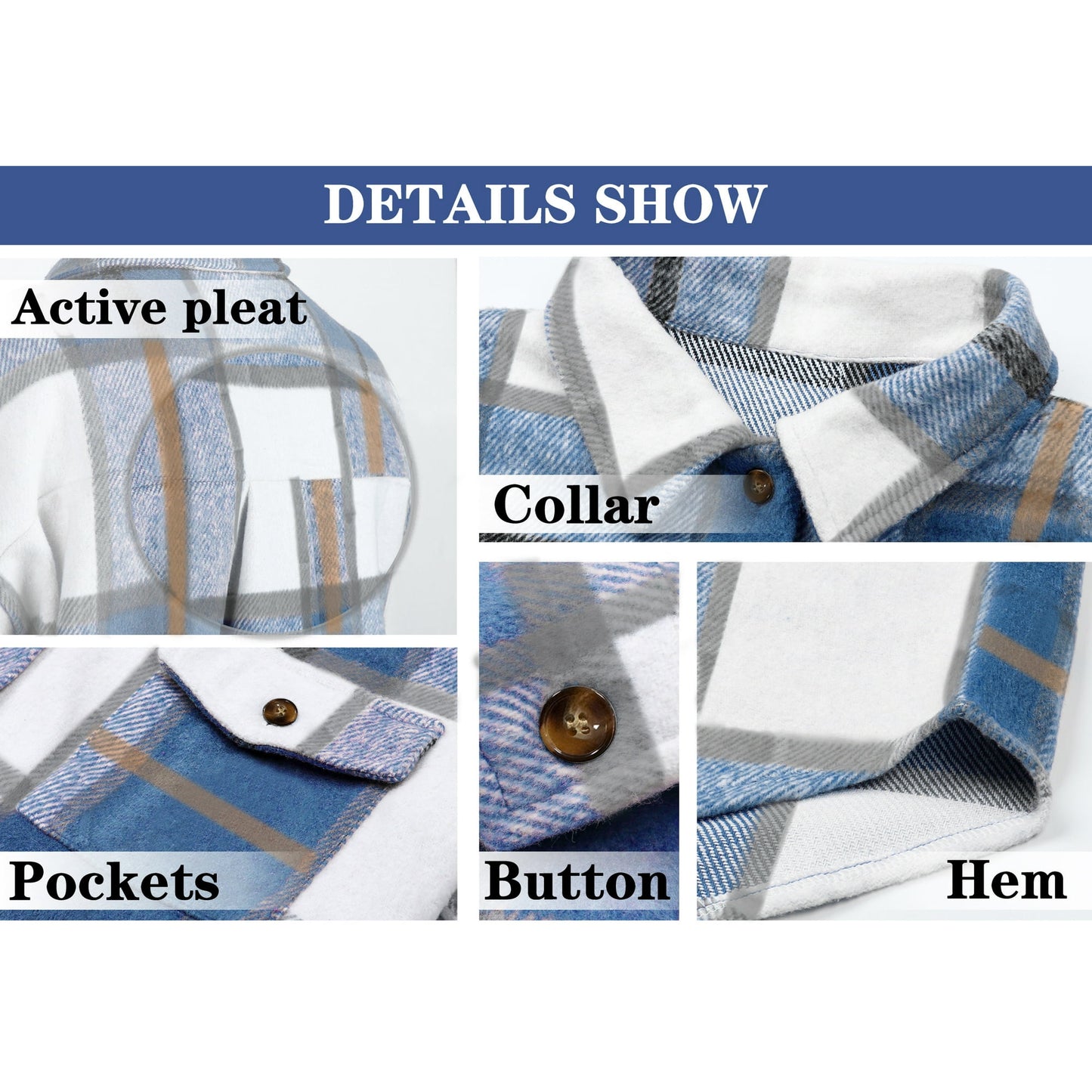 Rosvigor Flannel Shirts for Women Plaid Jackets Long Sleeve Shackets Womens Button Down Coats Warm Blouses